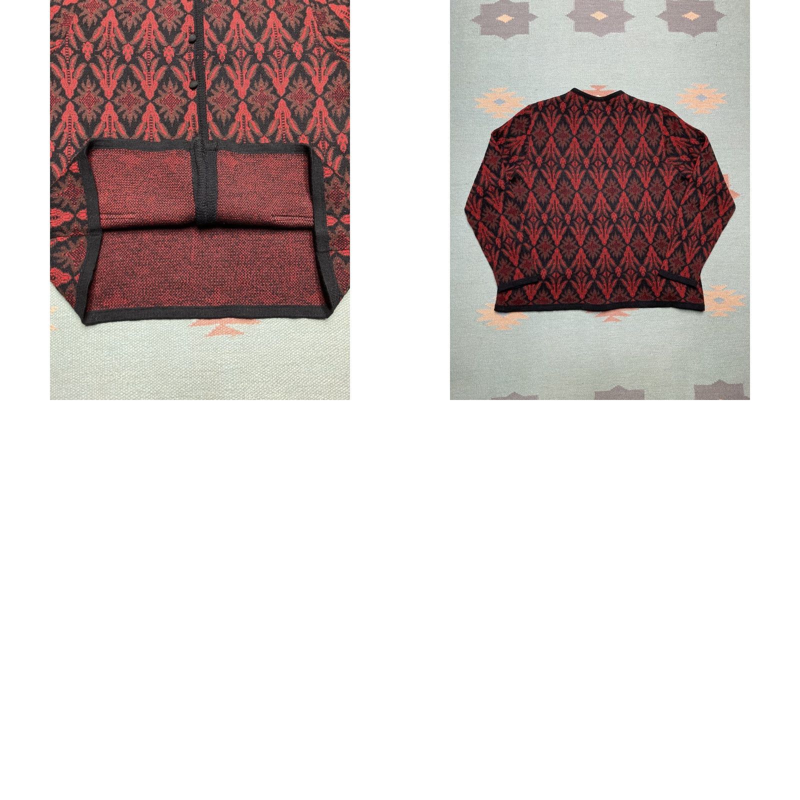Vintage VINTAGE Angelli wool blend cardigan sweater button argyle diamond large Womens Cardigan L Red Size L / US 10 / IT 46 - 8 Thumbnail