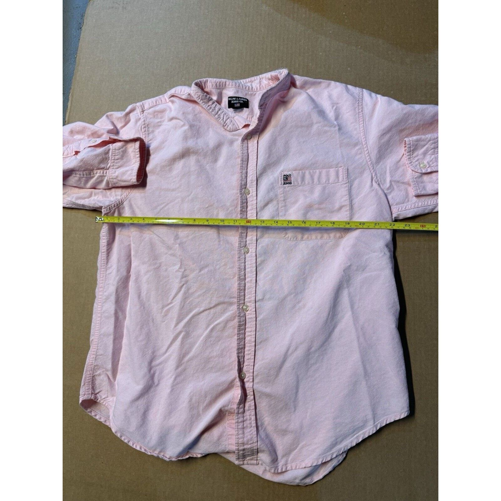 Polo Ralph Lauren Vintage Polo Jeans Co Button Up Shirt Distressed USA Flag L Size US L / EU 52-54 / 3 - 7 Thumbnail