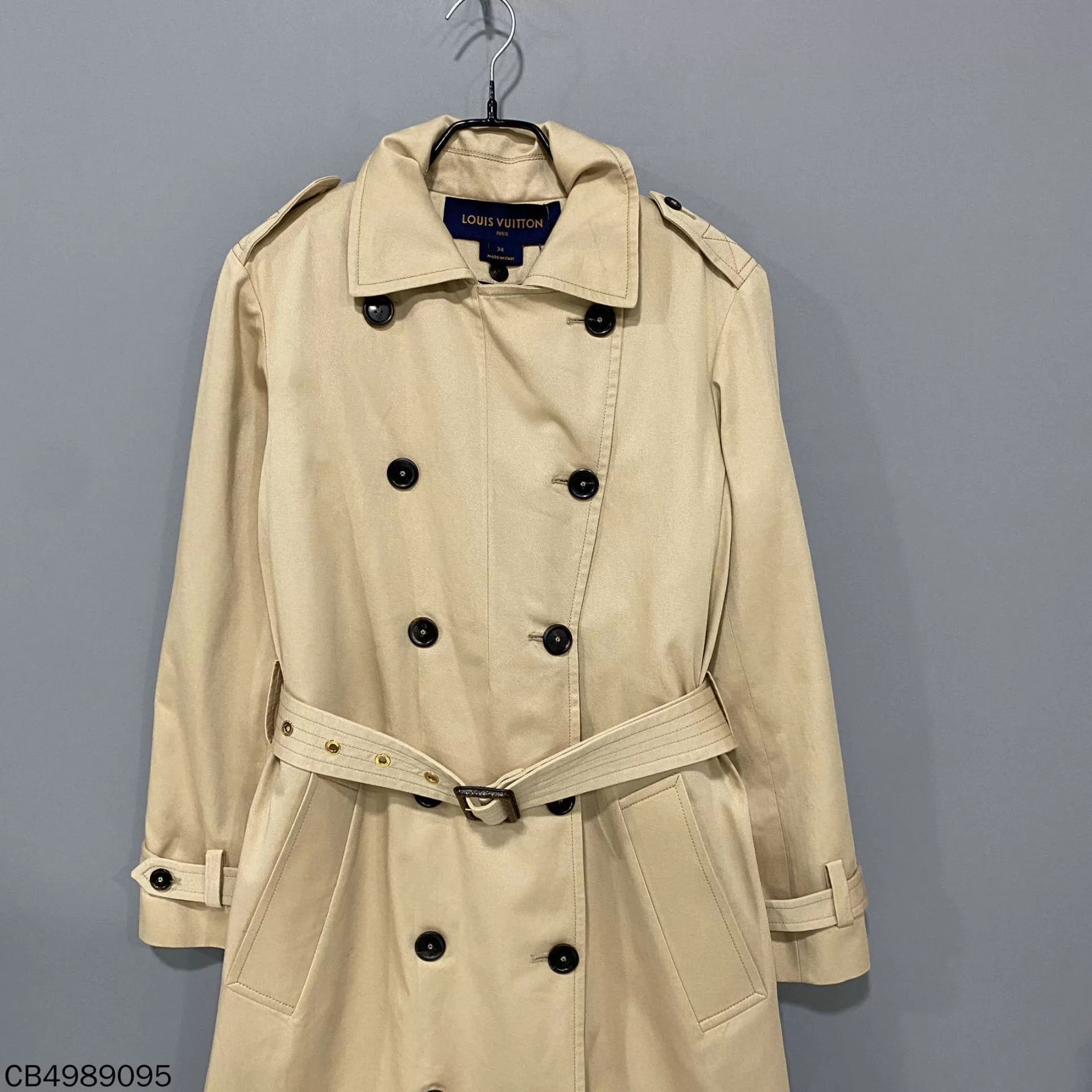 Louis Vuitton LV double detachable wool all-print khaki long coat Size XS / US 0-2 / IT 36-38 - 2 Thumbnail