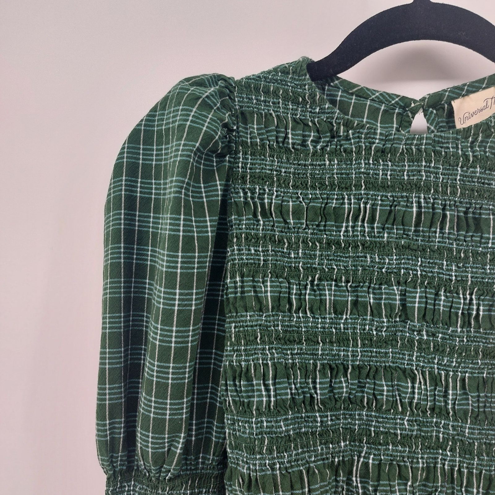 Other Universal Thread Green Plaid Women's Top Puffy Sleeves XS Size XS / US 0-2 / IT 36-38 - 8 Thumbnail