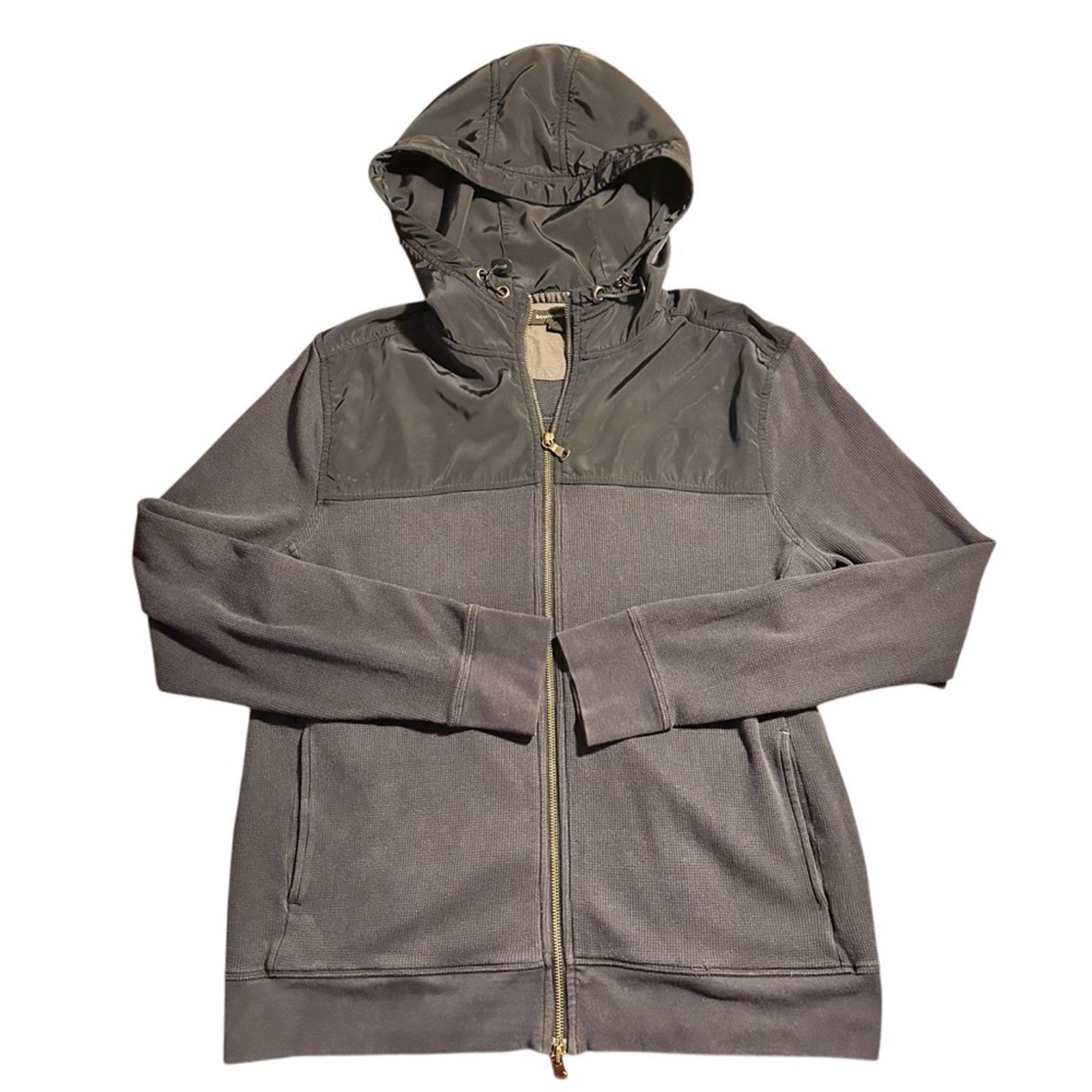 Banana Republic Banana Republic Hooded Full Zip Waffle Knit Jacket - Blue Size US L / EU 52-54 / 3 - 1 Thumbnail