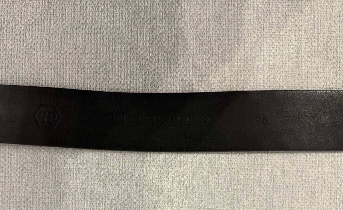 Philipp Plein Philipp Plein black leather belt Size 38 - 6 Thumbnail