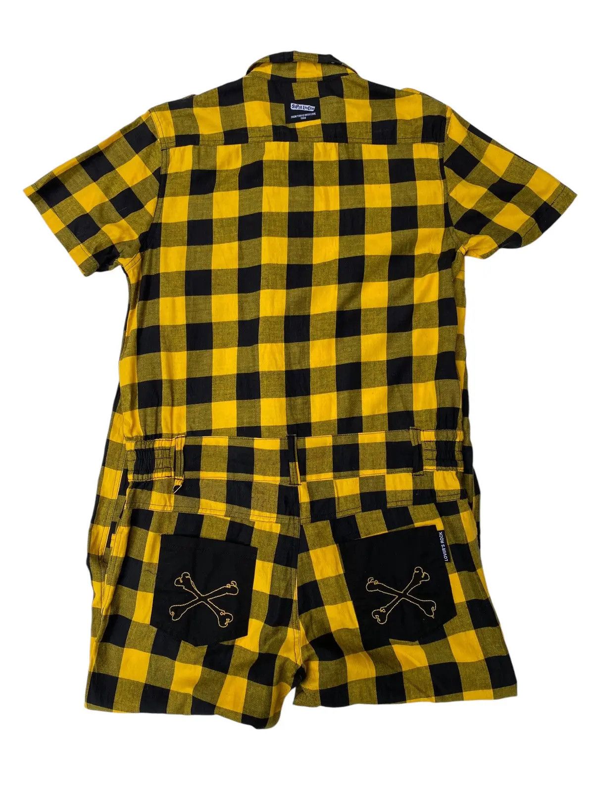 Japanese Brand Vtg Super Lover Rock Overalls -Yellow/Black Size US 39 - 2 Thumbnail