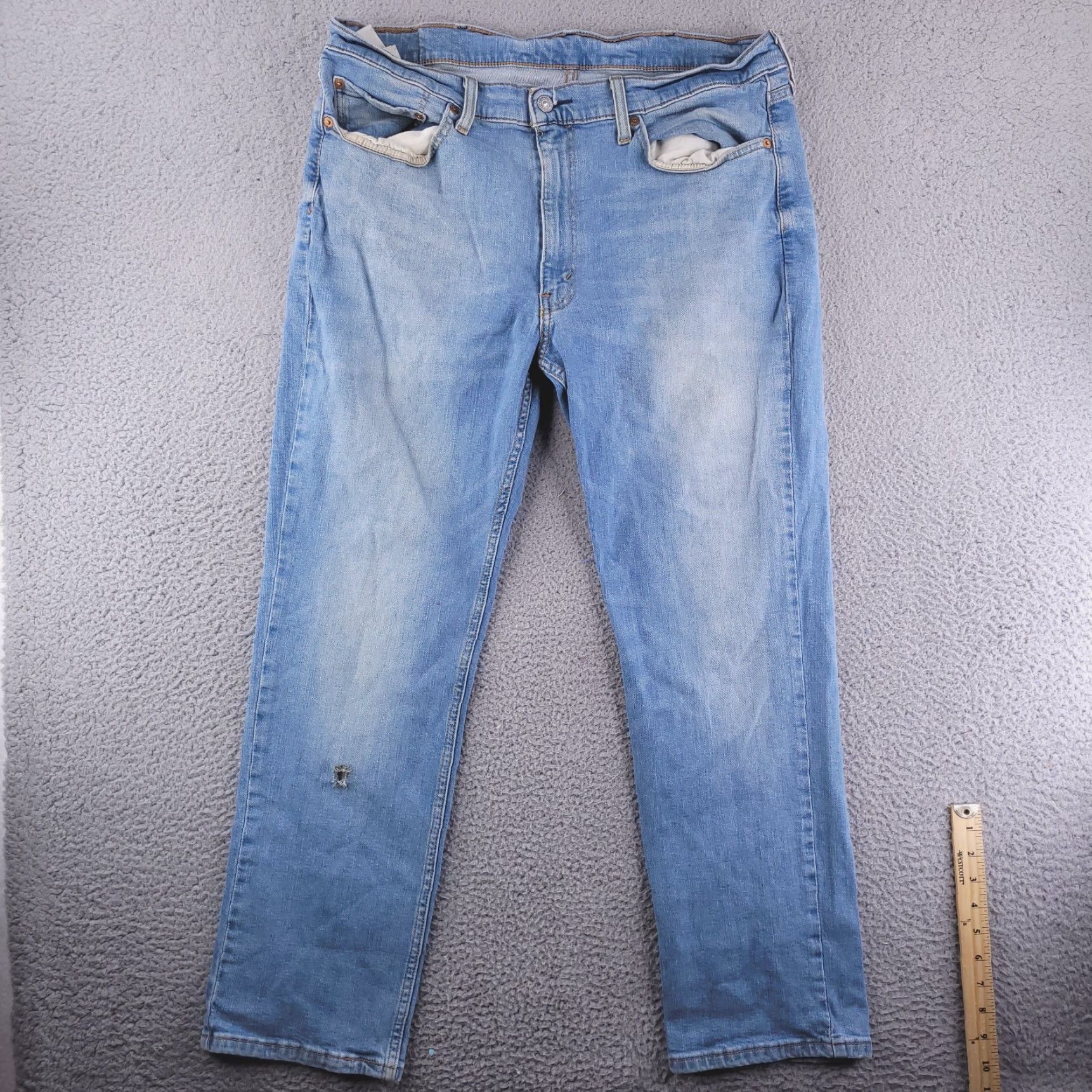 Levi's Levi's Jeans 36x30 Blue Stretch Straight Levi's 514 Mens Denim Jeans Straight Fit Regular Size 36 Color Blue Mens Size US 36 / EU 52 - 5 Thumbnail