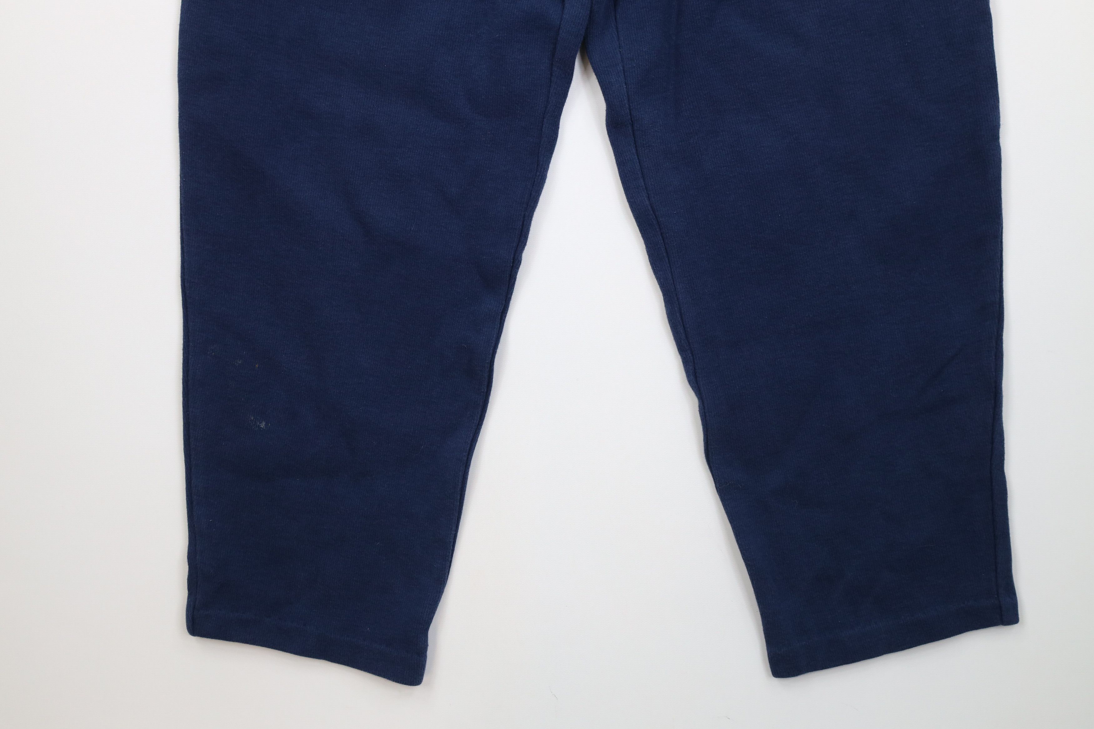 Vintage Vintage 90s Streetwear Ribbed Knit Sweatpants Pants Blue Size 28" / US 6 / IT 42 - 5 Thumbnail