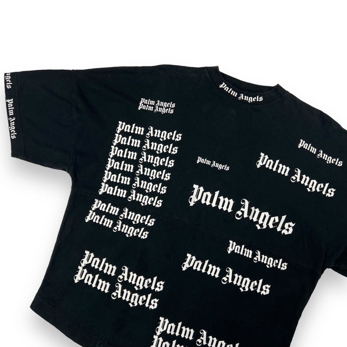 Palm Angels Palm Angels Multi Logo T Shirt Size US S / EU 44-46 / 1 - 1 Thumbnail