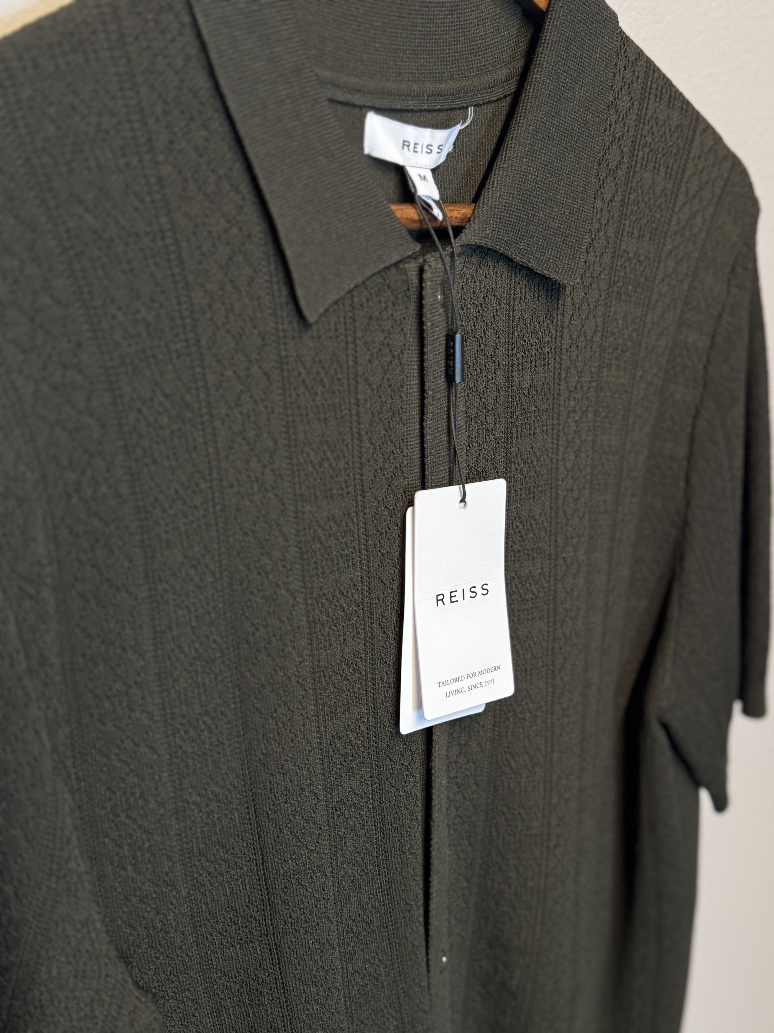 Reiss Textured Detail Button Down Polo Size US M / EU 48-50 / 2 - 2 Thumbnail