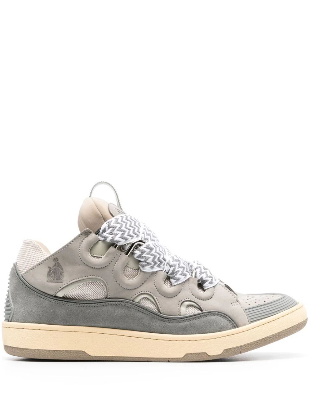 image of Lanvin Curb Sneakers Size 40 in Grey, Men's