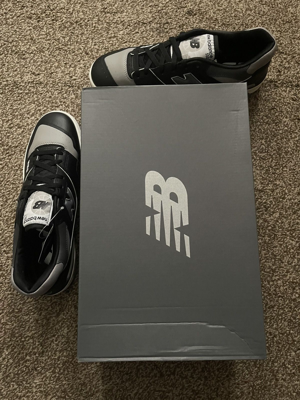New Balance *New* New Balance 550 Shadow BB550SR1 Grey / Black Size US 13 / EU 46 - 10 Thumbnail