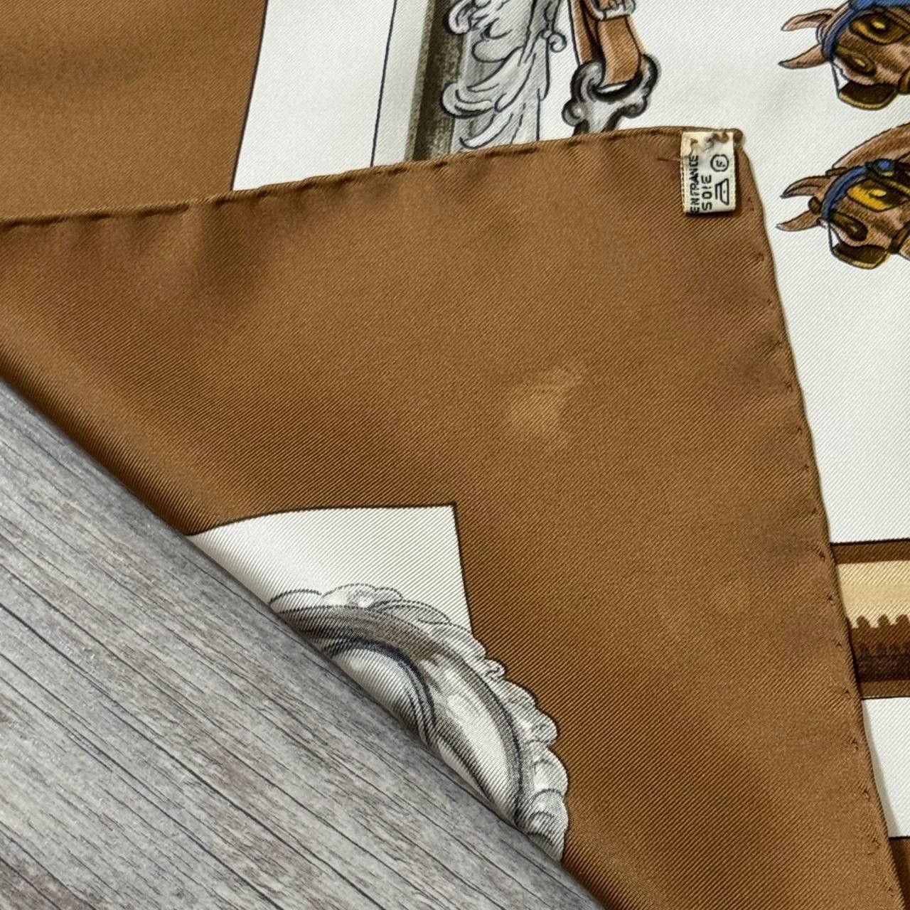 Hermes HERMES Scarf Equipages Vintage Silk Ledoux Size ONE SIZE - 5 Thumbnail
