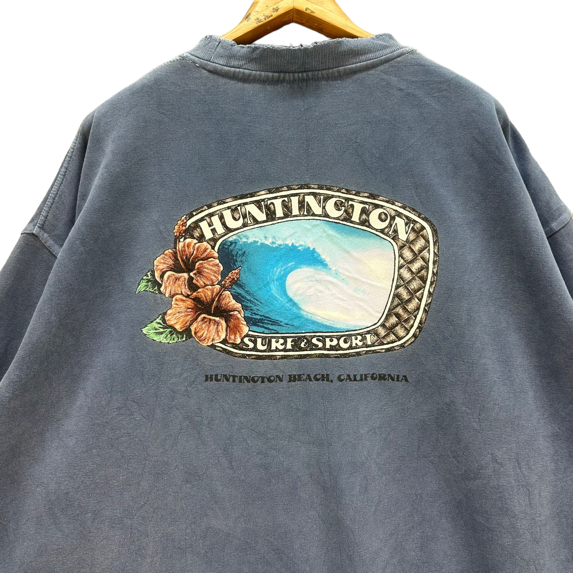 Huntington TRASHED🔥 HUNTINGTON BEACH SURF & SPORT SWEATSHIRT #8132-204 Size US XL / EU 56 / 4 - 2 Thumbnail