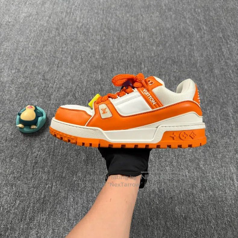 Louis Vuitton Louis Vuitton White Orange Small Fat Ding Casual Shoes Size US 10 / EU 43 - 8 Thumbnail