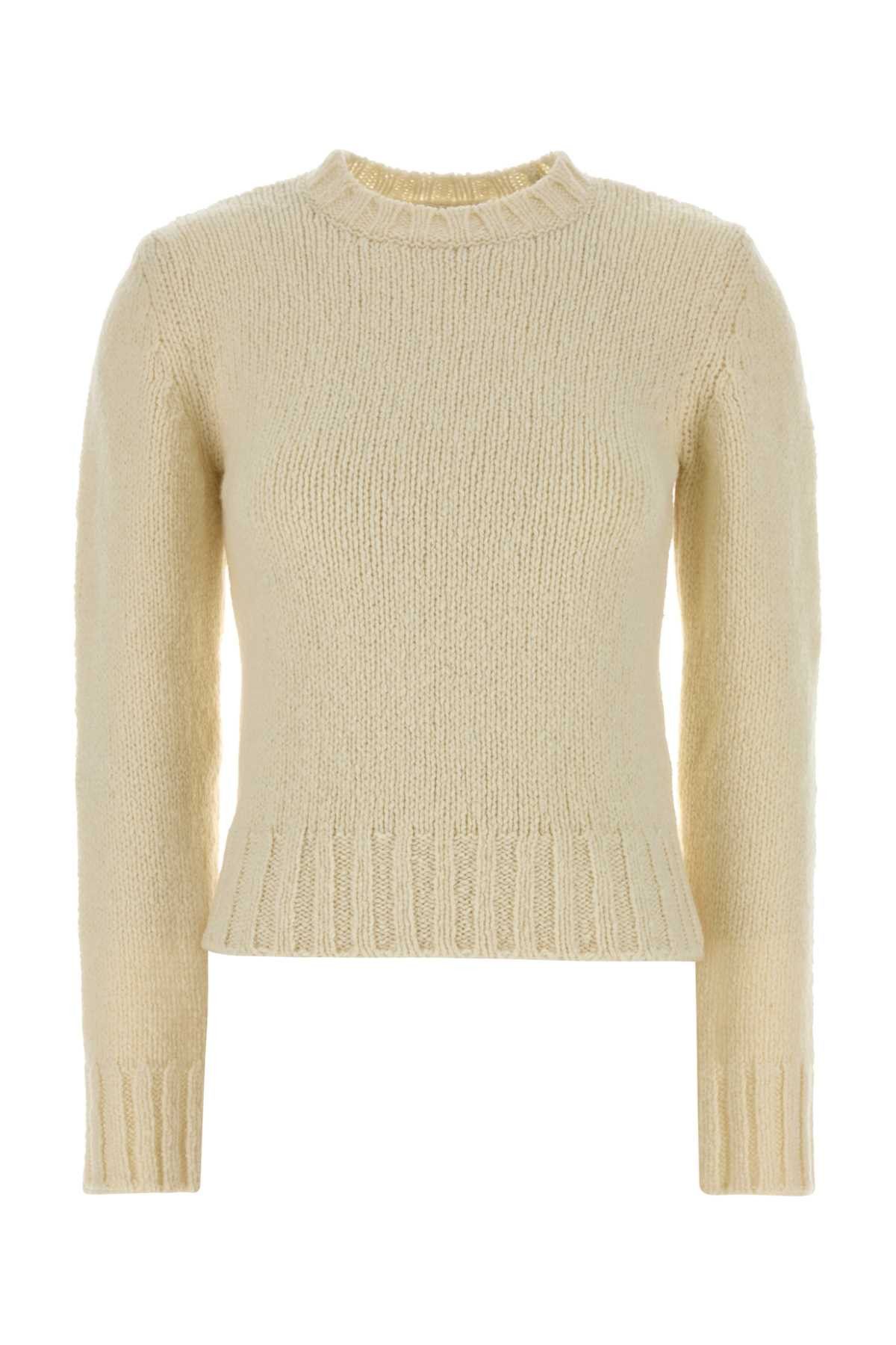 A.P.C. Ivory Wool Court Sweater Size XS / US 0-2 / IT 36-38 - 1 Thumbnail