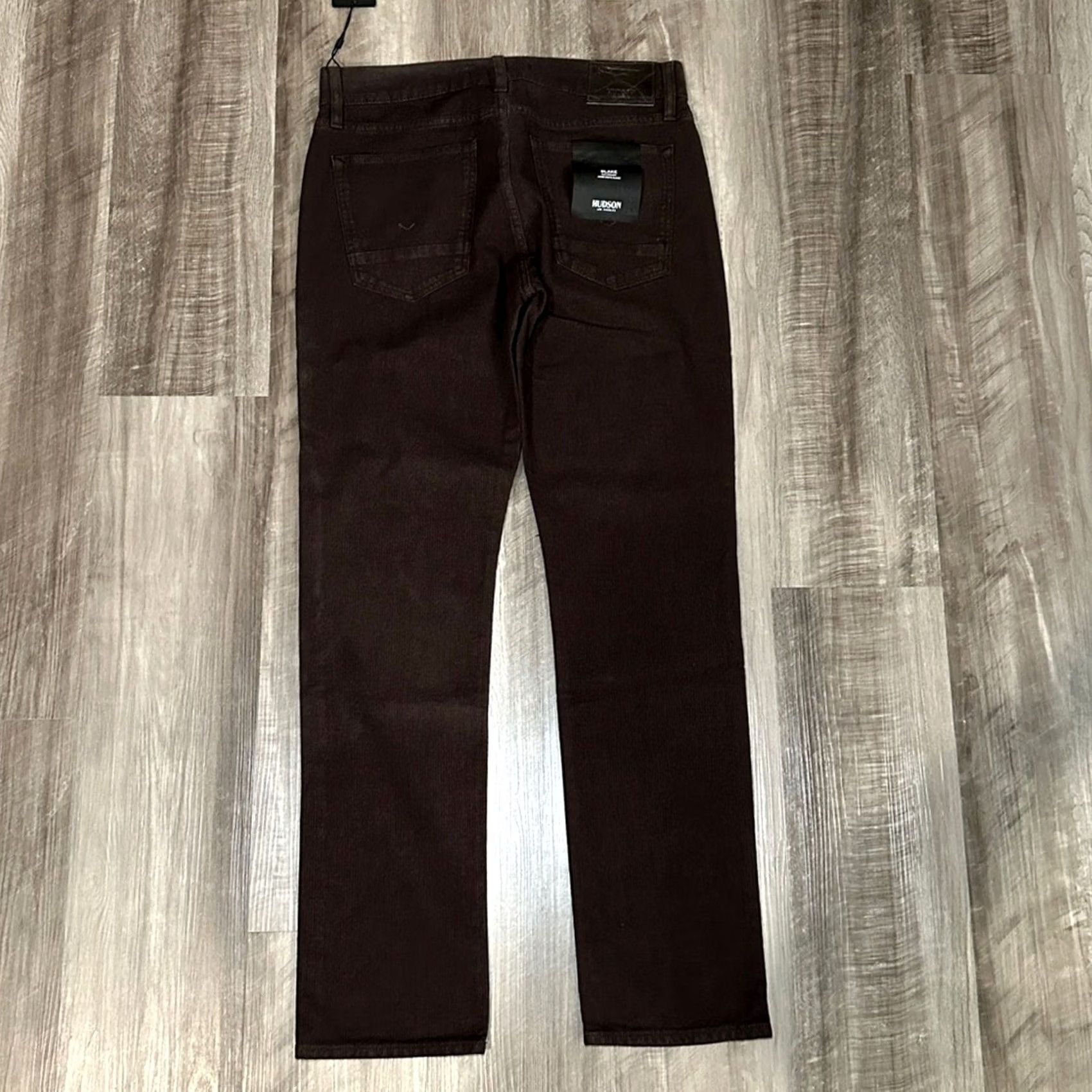 Vintage Hudson Jeans Hudson Blake Slim Straight Timber Textured Jeans 31 Brown Men Regular 31 Inseam 32 Fashion 90s MS8635 Size US 31 - 3 Thumbnail