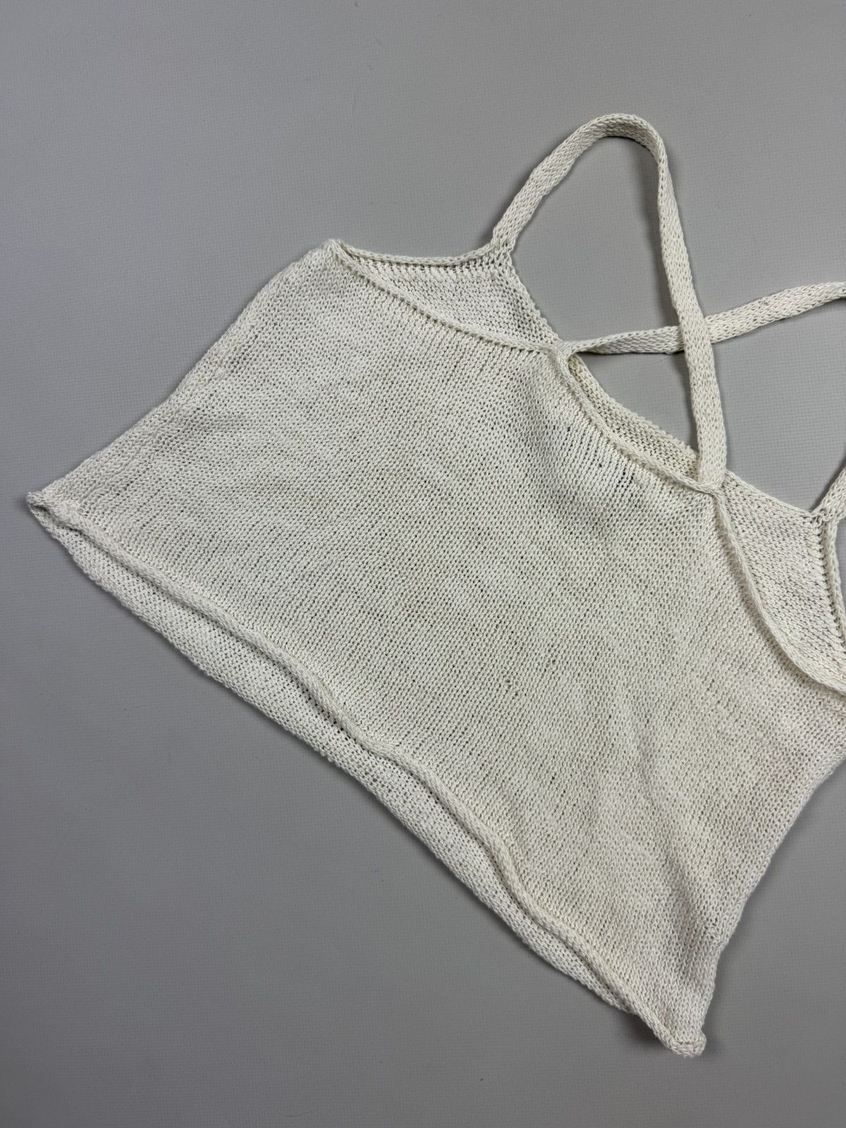 Sarah Pacini Sarah Pacini Y2K AvantGarde Cropped Knit Sleeveless Tank Top Size ONE SIZE - 12 Thumbnail