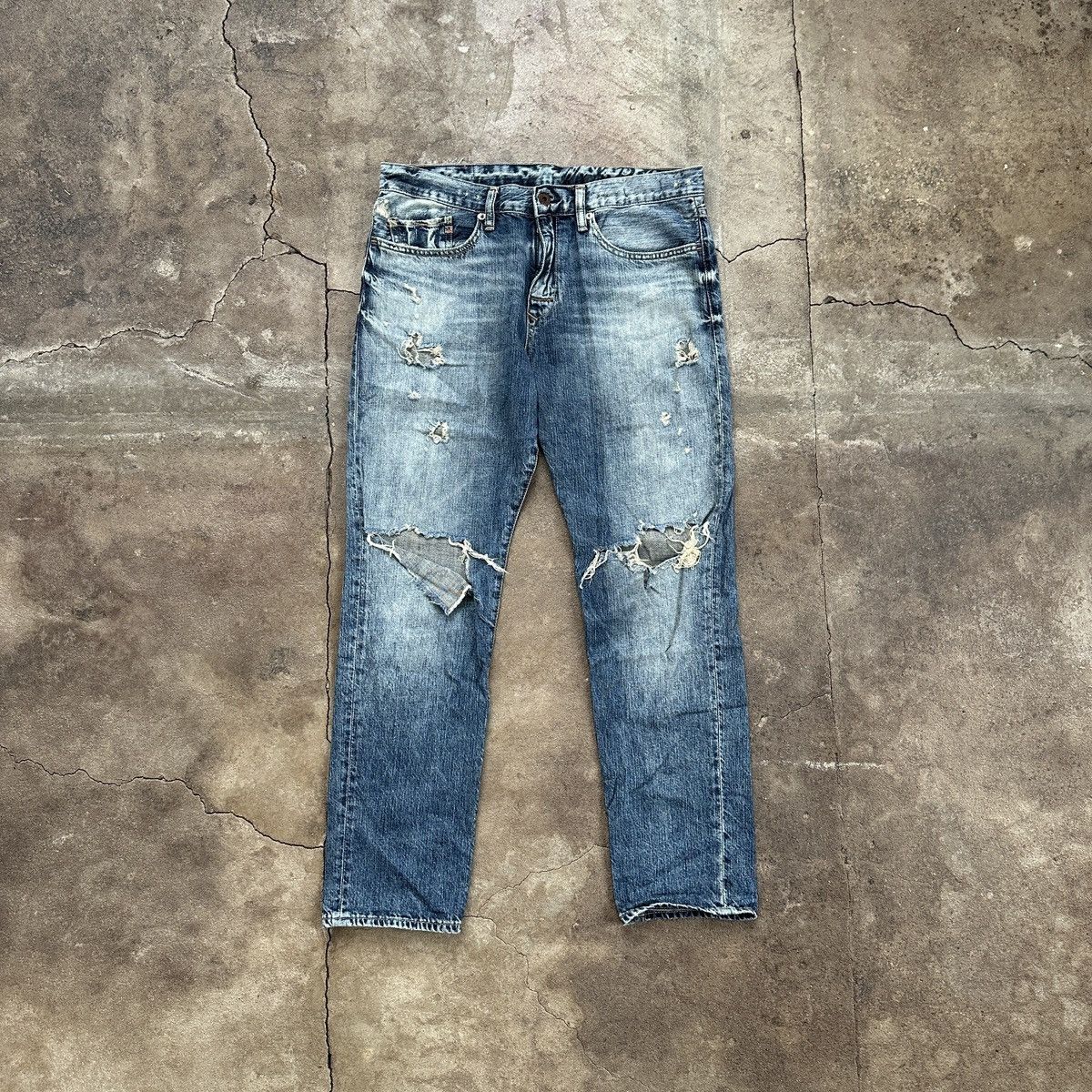 Polo Ralph Lauren × Ralph Lauren Ralph Lauren PJC Distressed Denim Size US 28 / EU 44 - 1 Thumbnail