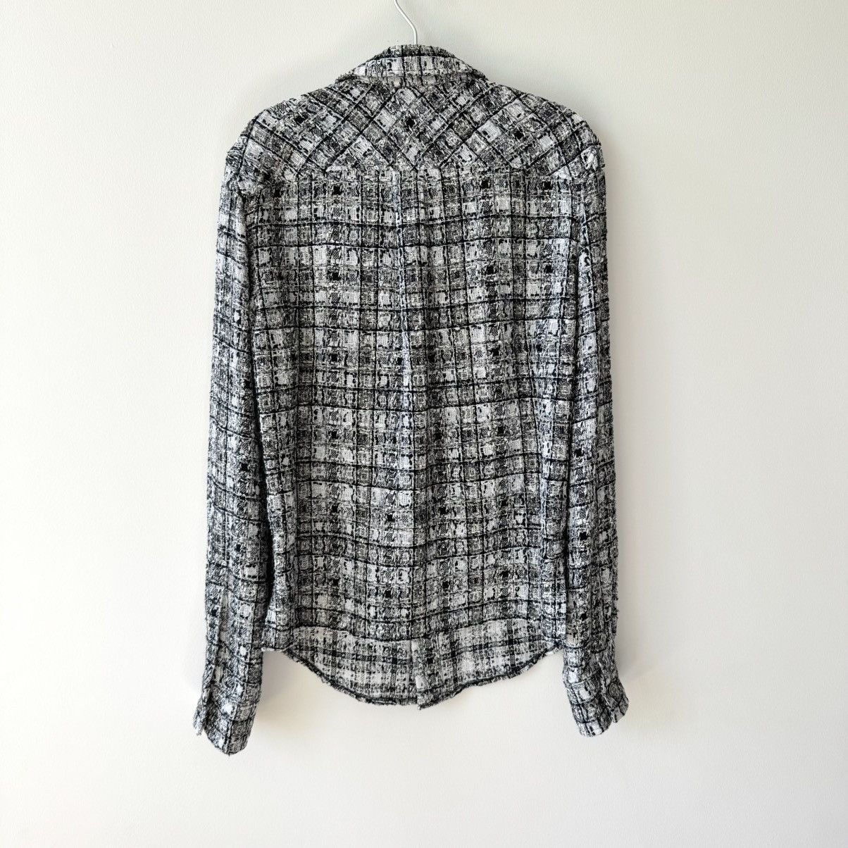 Faith Connexion Faith Connexion Tweed Fitted Overshirt Black/White Unisex Size US XS / EU 42 / 0 - 2 Thumbnail
