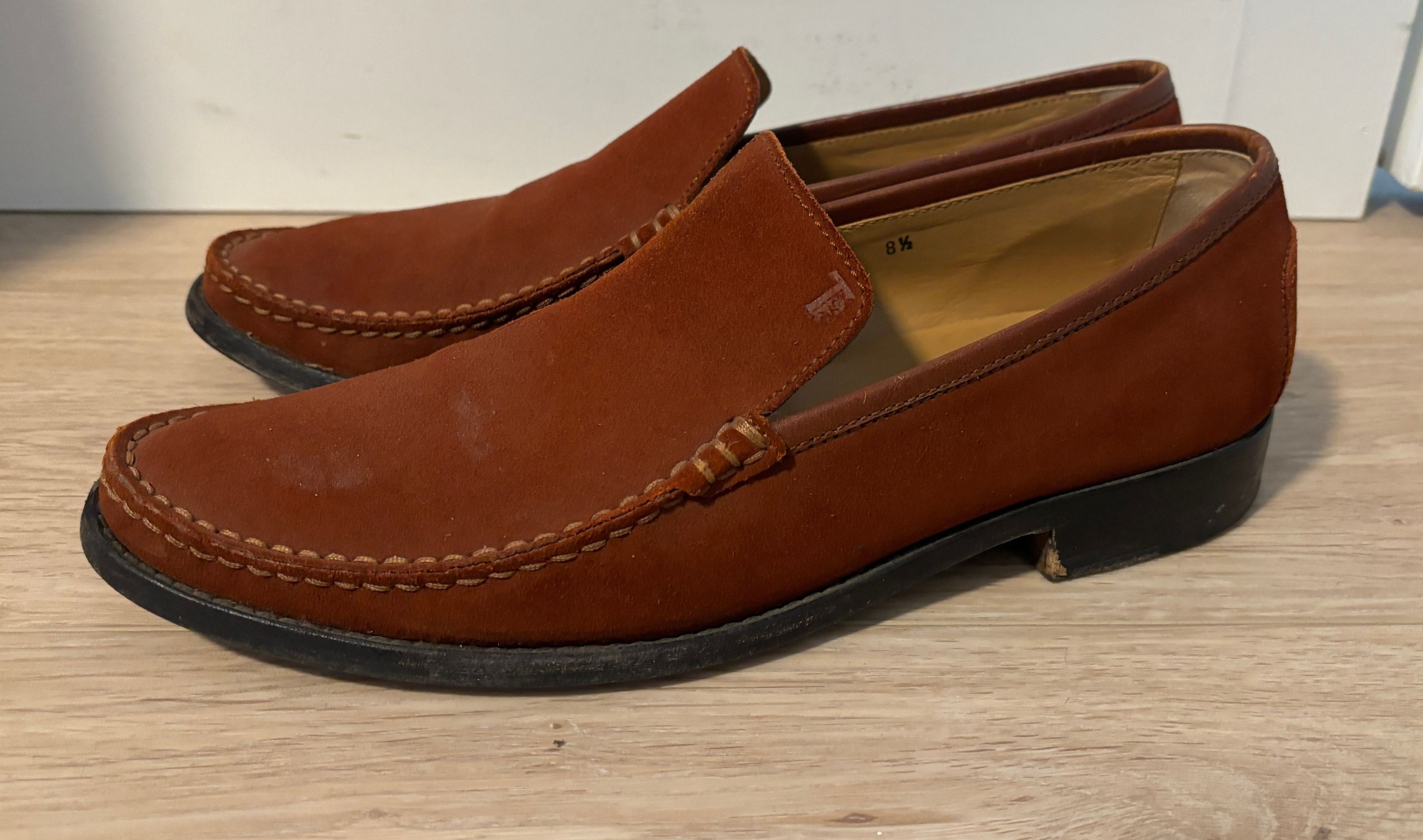 Tod's $750 Burnt Sienna Suede Slip on Shoes/ Loafers 9.5 Size US 9.5 / EU 42-43 - 3 Thumbnail