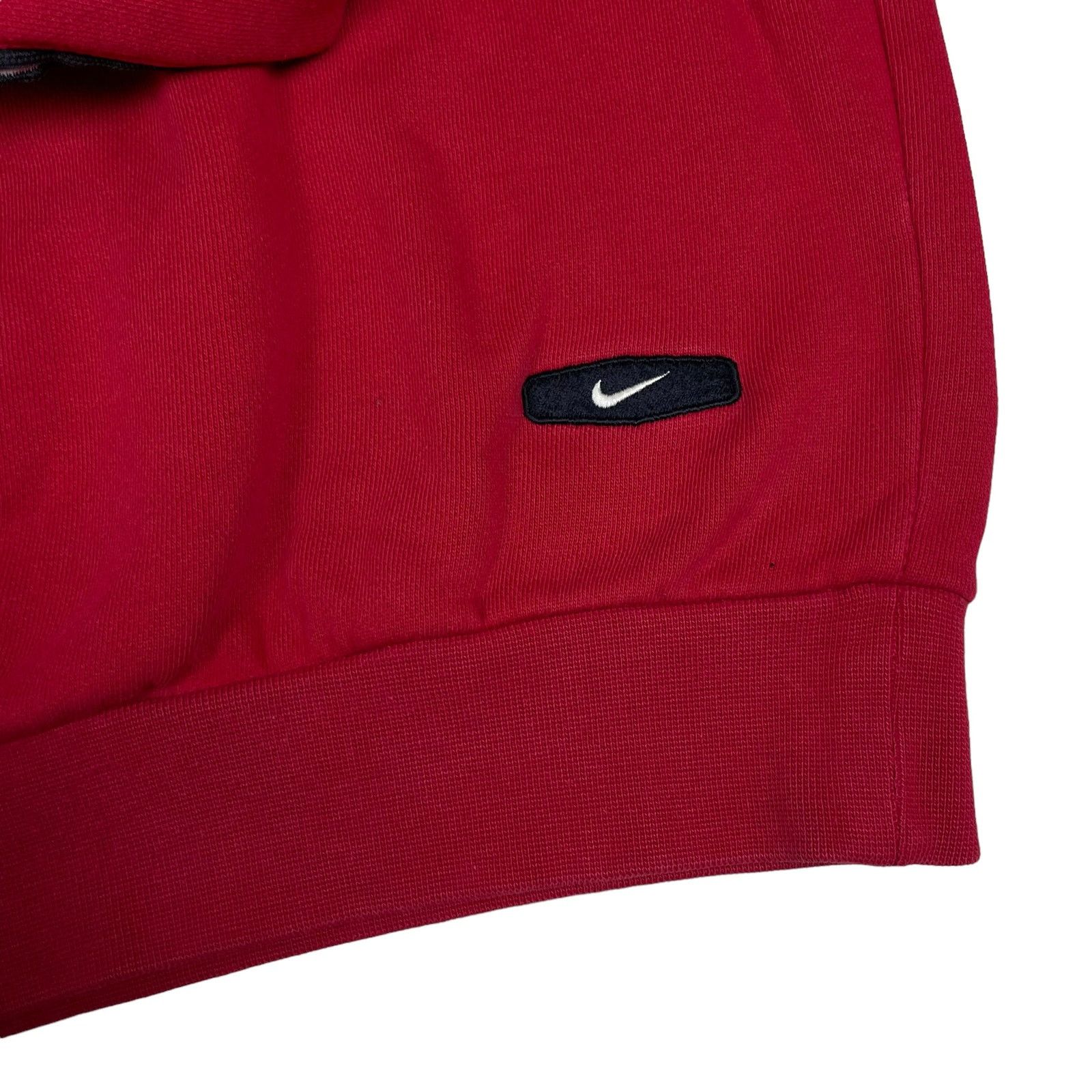 Nike × Vintage Vintage Nike Men Red Spellout Fleece Lined Sweatshirt Medium Size US M / EU 48-50 / 2 - 5 Thumbnail