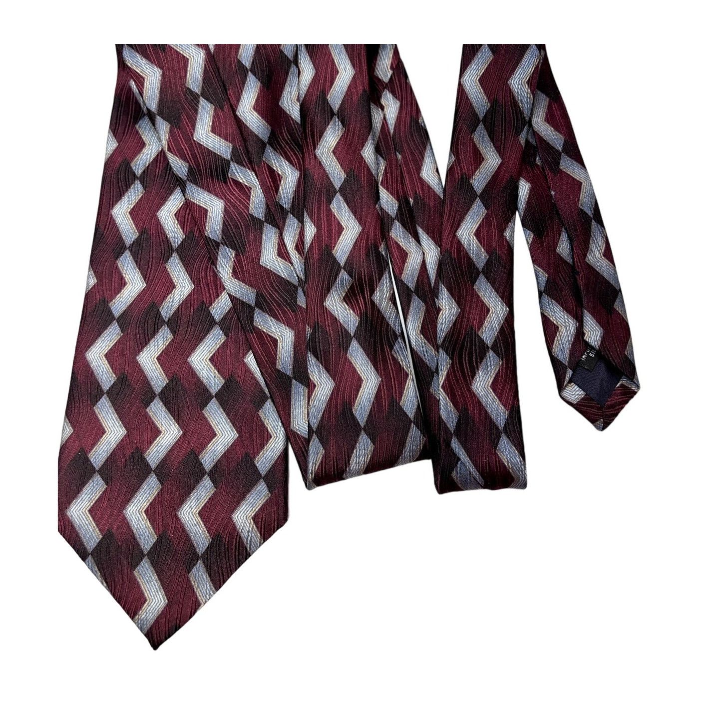 Stafford STAFFORD Men's Multicolor Silk Abstract Pattern Neck Tie Size ONE SIZE - 3 Thumbnail