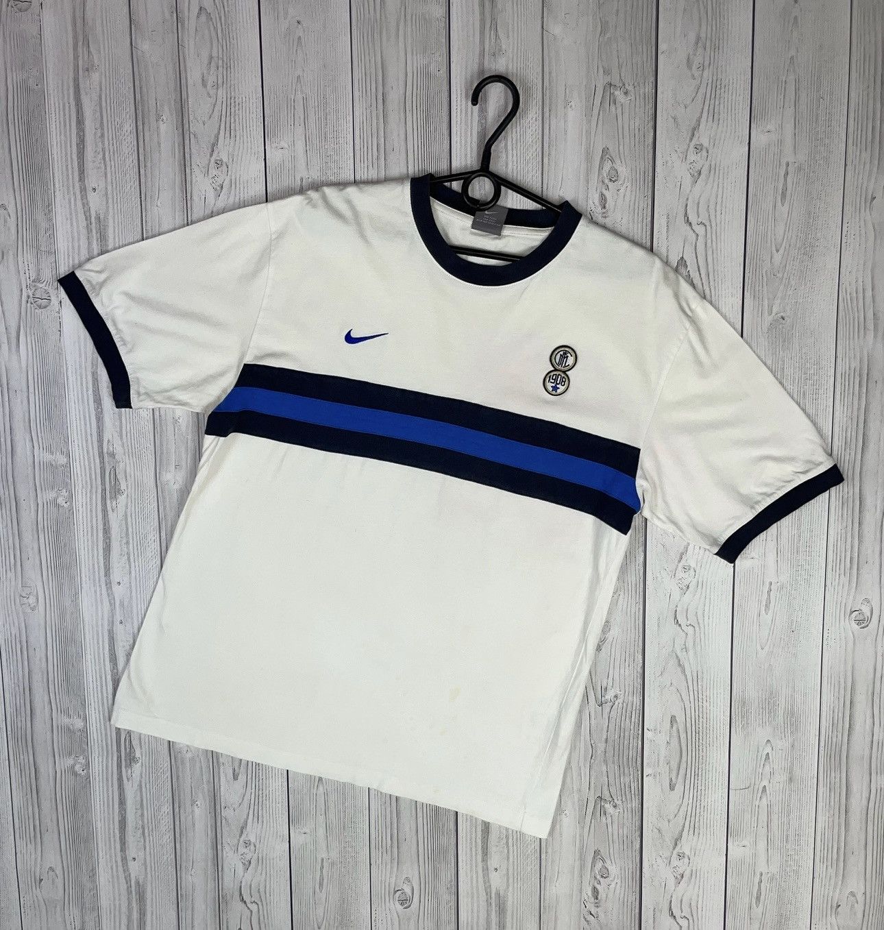 Nike Vintage nike Inter Milan soccer tee logo size XL rare Size US XL / EU 56 / 4 - 1 Thumbnail