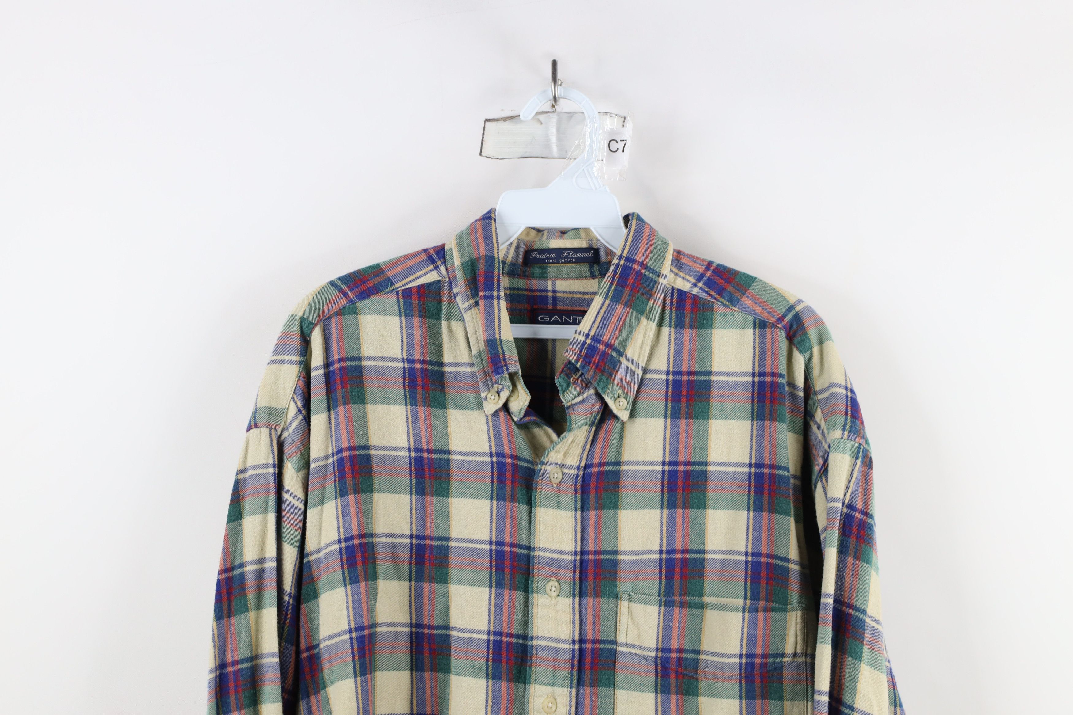 Vintage Vintage 90s Streetwear Flannel Collared Button Down Shirt Size US L / EU 52-54 / 3 - 2 Thumbnail