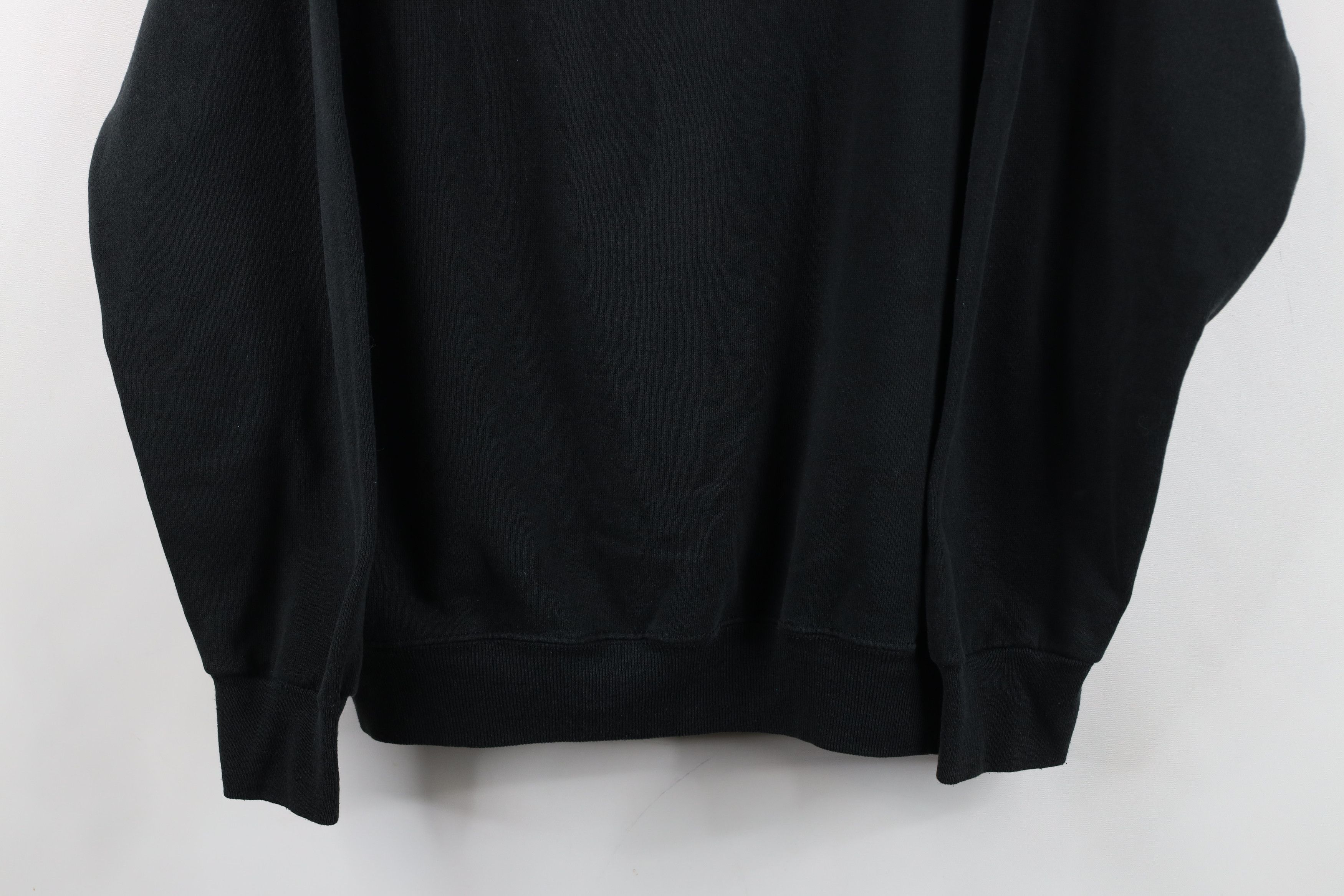 Vintage Vintage 90s Streetwear Blank Crewneck Sweatshirt Black USA Size XXL / US 16-18 / IT 52-54 - 3 Thumbnail