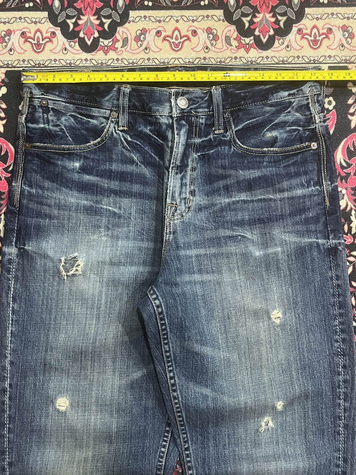 American Eagle Outfitters Vintage American Eagle Outfitters Distressed Bootcut Jeans Size US 32 / EU 48 - 12 Thumbnail