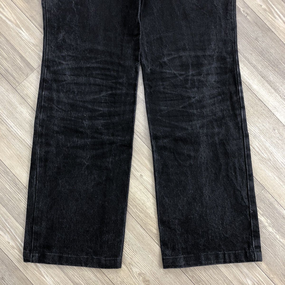 5351 POUR LES HOMMES 2000s 5351 Pour Les Hommes Black Washed Straight Wide Jeans Size US 28 / EU 44 - 14 Thumbnail