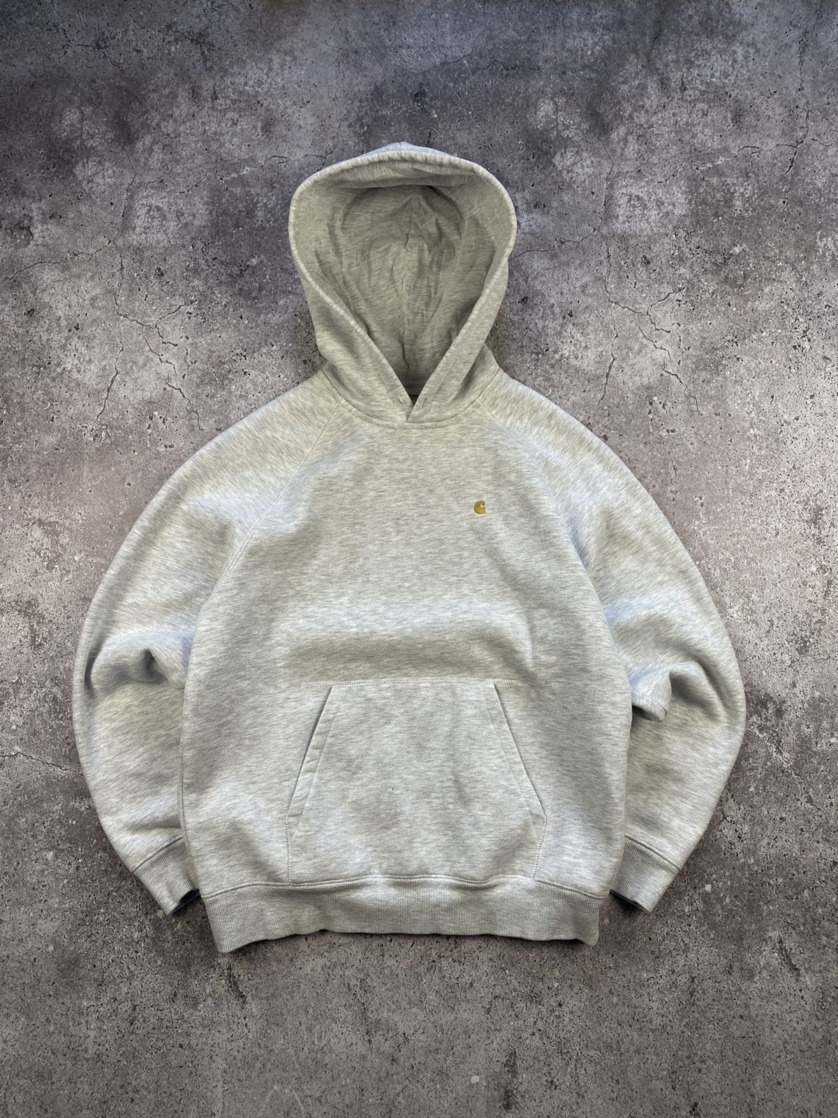 Carhartt × Vintage Vintage Carhartt Y2K light gray tight hoodie baggy Stretwear Size US S / EU 44-46 / 1 - 1 Thumbnail