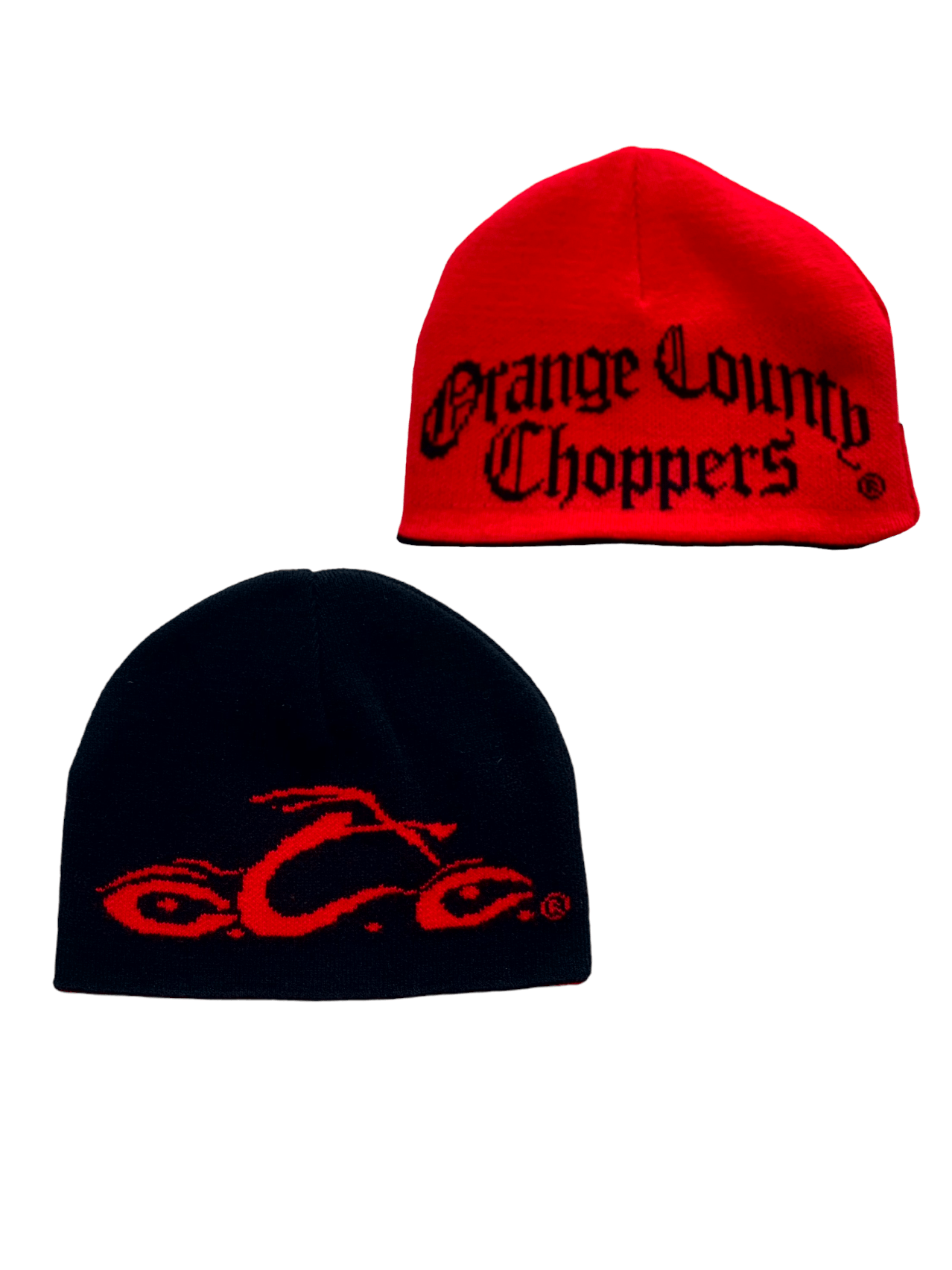Vintage Orange County Choppers Beanie Hat Reversible Double Sided Grailed