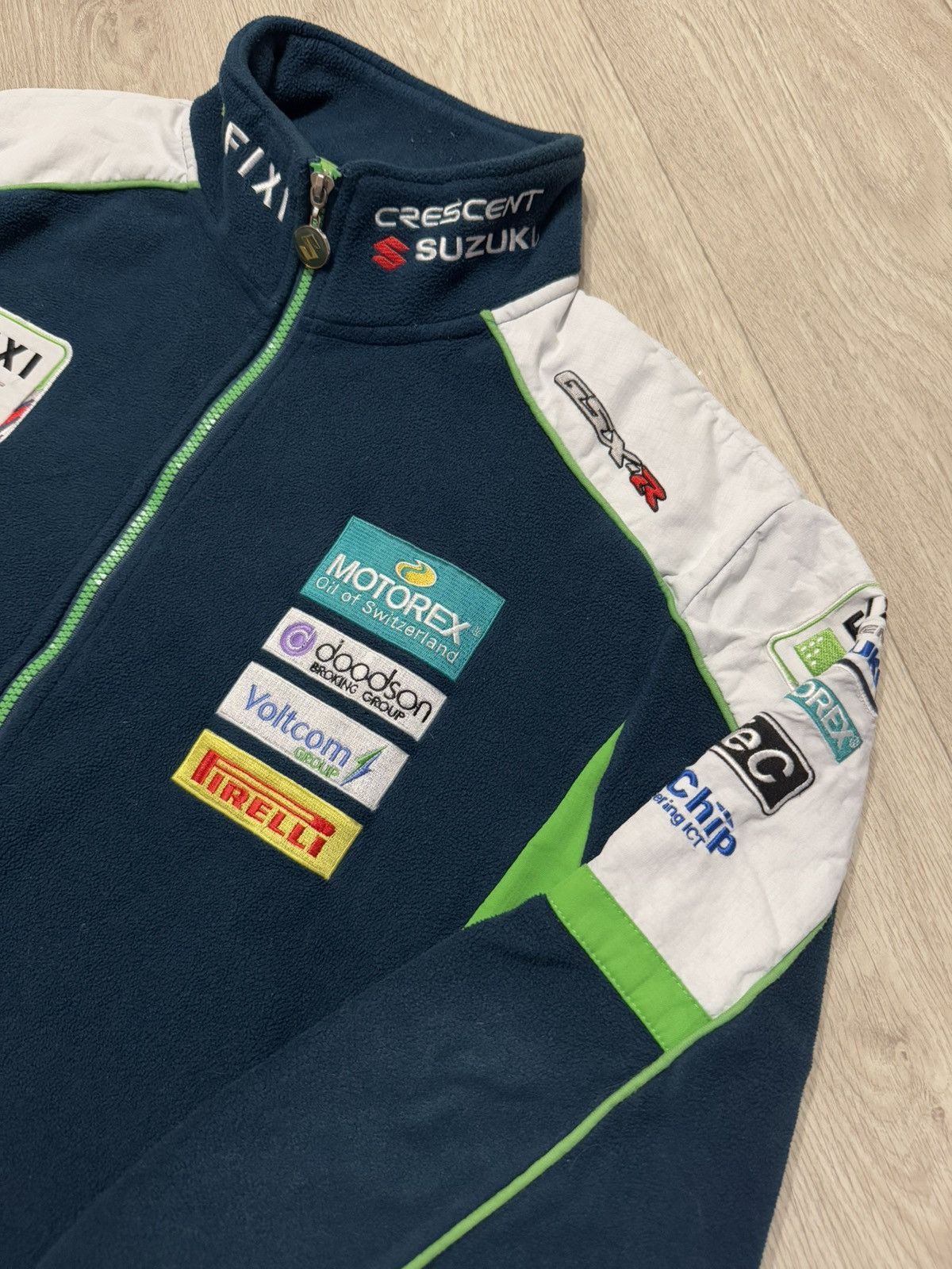 Vintage 🔷Vintage Suzuki Racing Fleece Jacket 90s🔷 Size US L / EU 52-54 / 3 - 3 Thumbnail