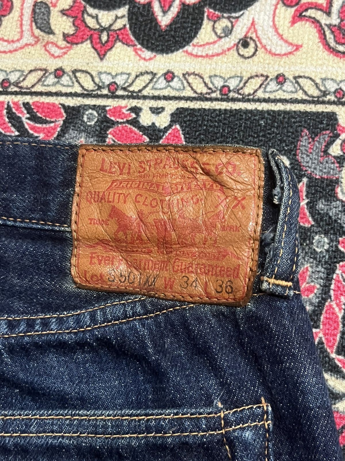 Levi's Vintage Clothing ⚡️Selvedge⚡️Vintage Levi’s LVC S501XX Big E Indigo Washed Jean Size US 34 / EU 50 - 10 Thumbnail
