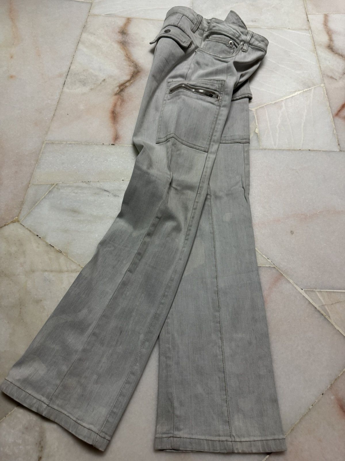 Japanese Brand FLARE BOOTCUT JAPANESE CARGO DENIM JEANS STRETCHABLE Size US 28 / EU 44 - 10 Thumbnail