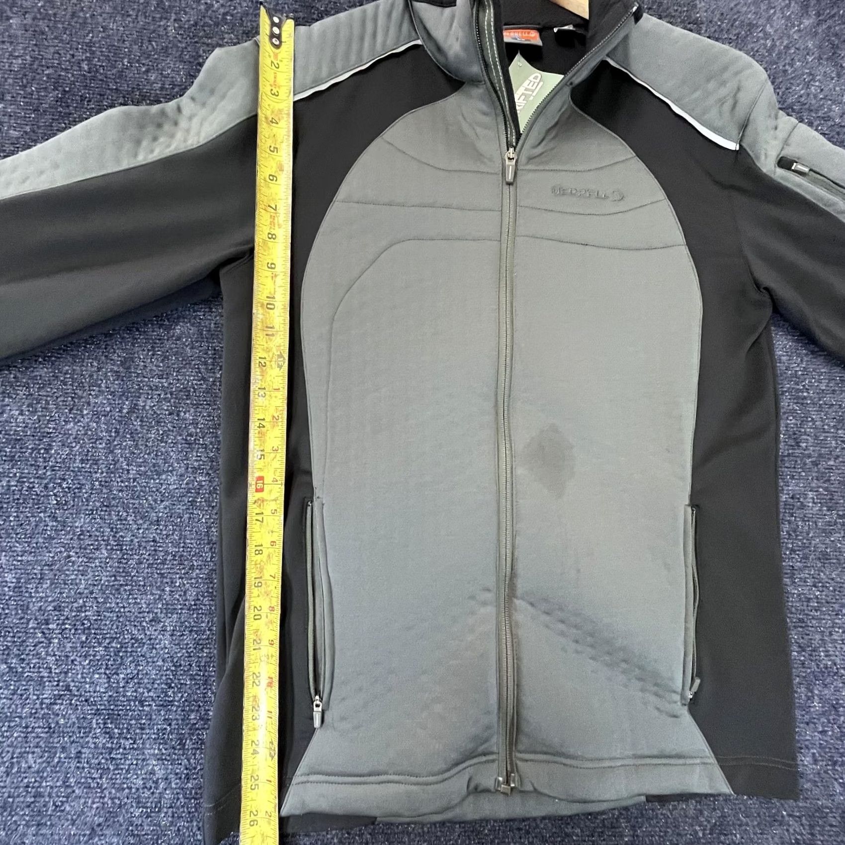 Merrell Merrell Jacket Mens M Gray Black Quilted Softshell Full Zip Hiking Outdoor Size US M / EU 48-50 / 2 - 7 Thumbnail