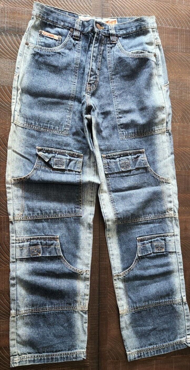 Designer Vintage Torch Brand Baggy Blue Jeans Womens 2XL Size 42" / US 20 - 1 Thumbnail