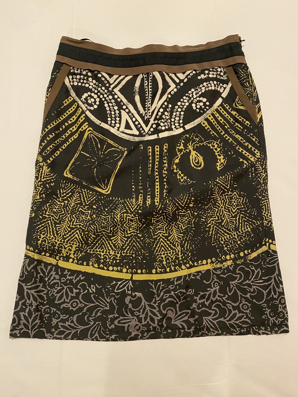 Designer × Etro Etro crazy mini skirts size 38 print made in italy silk lino Size 27" / US 4 / IT 40 - 1 Thumbnail