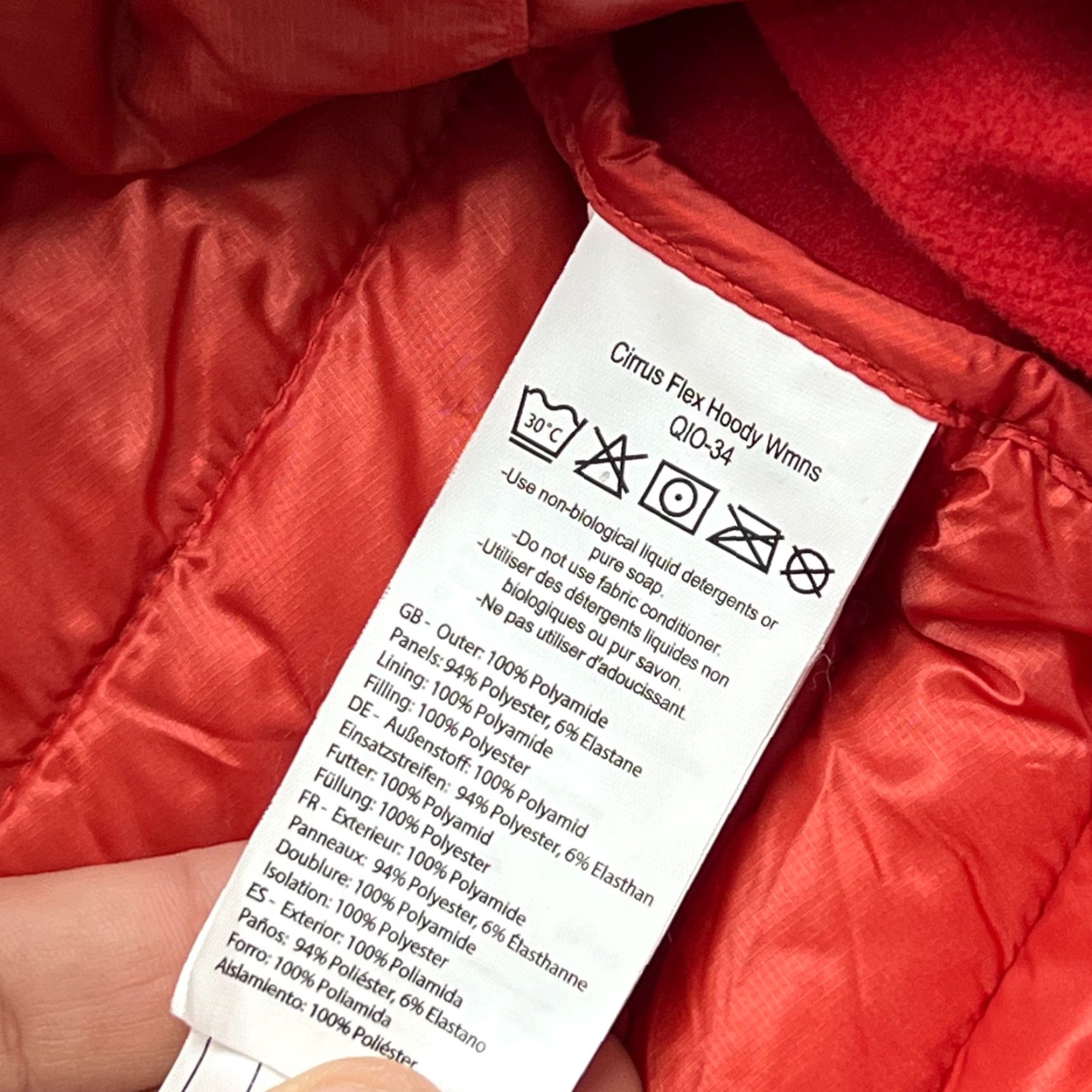 Rab RAB Cirrus Flex Hoody Jacket Womens Small Red Primaloft Perfex Puffer Hooded Zip Long Sleeve Casual Womens Jacket Size S / US 4 / IT 40 - 7 Thumbnail