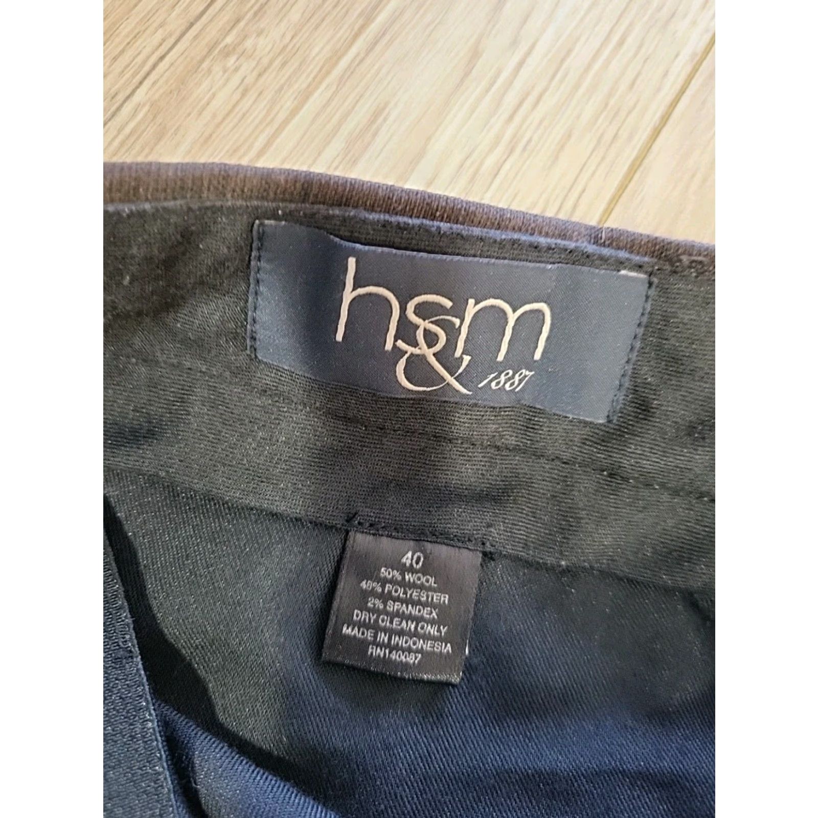 Vintage VINTAGE HS&M DRESS PANTS Pants Wool Blend Brown 40 In Regular Straight Cuffed Pleated Zipper Button Mens Size US 40 / EU 56 - 4 Thumbnail