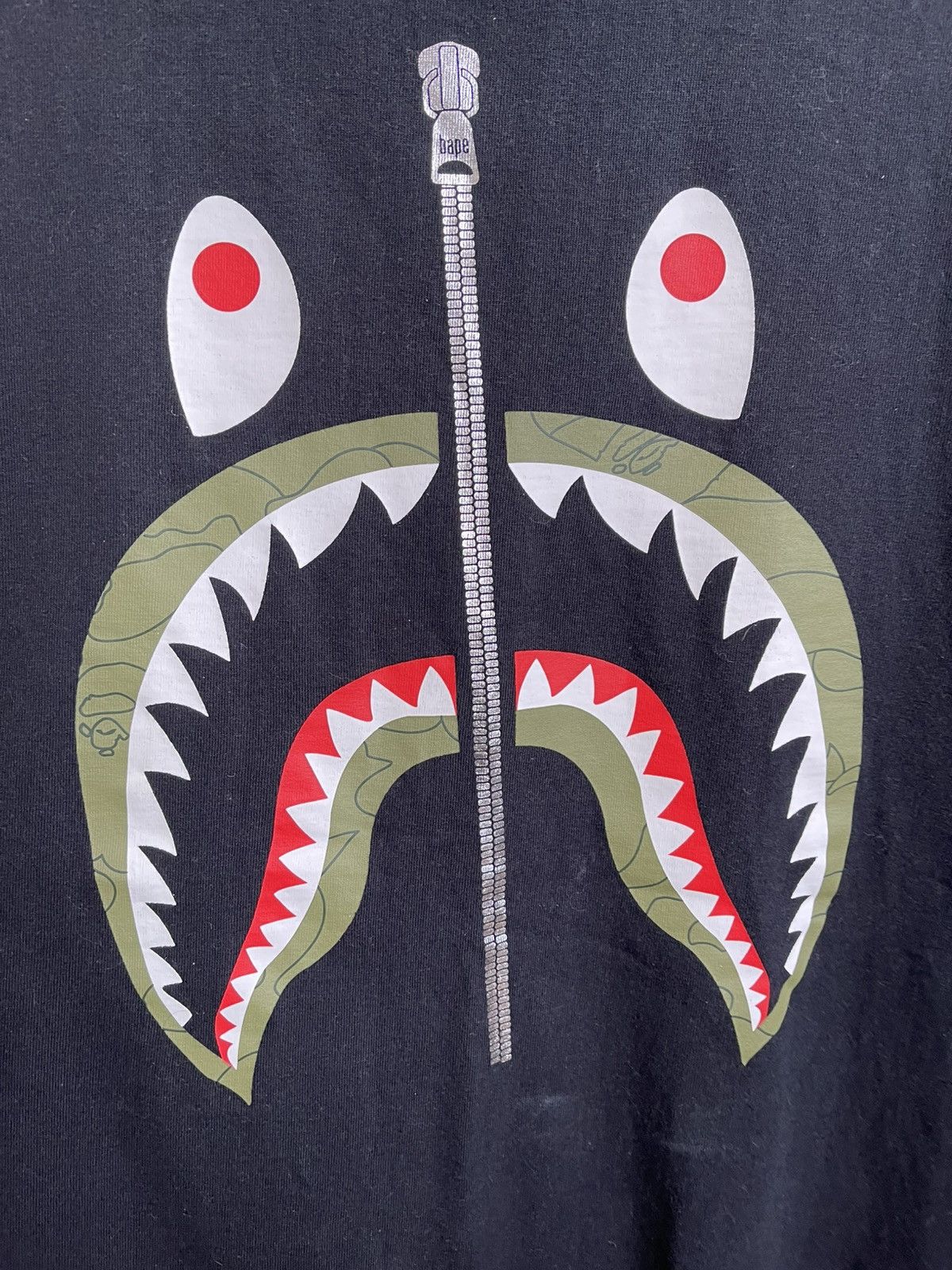 Bape Bape A Bathing A Ape T-Shirt Tee Shark Logo Print Size US M / EU 48-50 / 2 - 6 Thumbnail