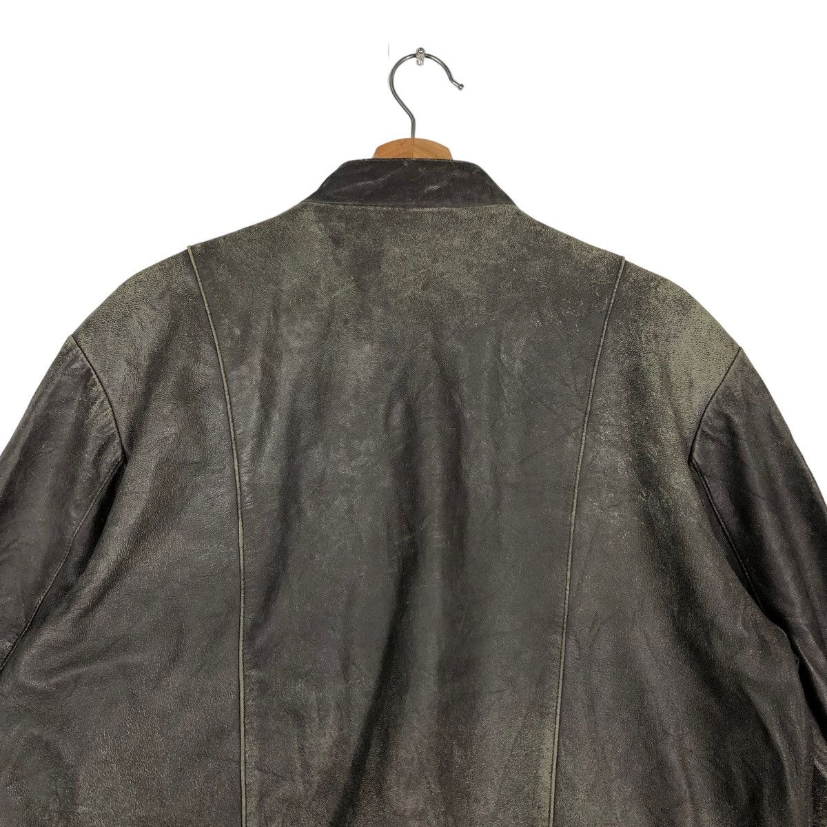 Genuine Leather 🔥90’s Genuine Leather Biker Jacket Bomber Granvalta Japan Size US M / EU 48-50 / 2 - 8 Thumbnail