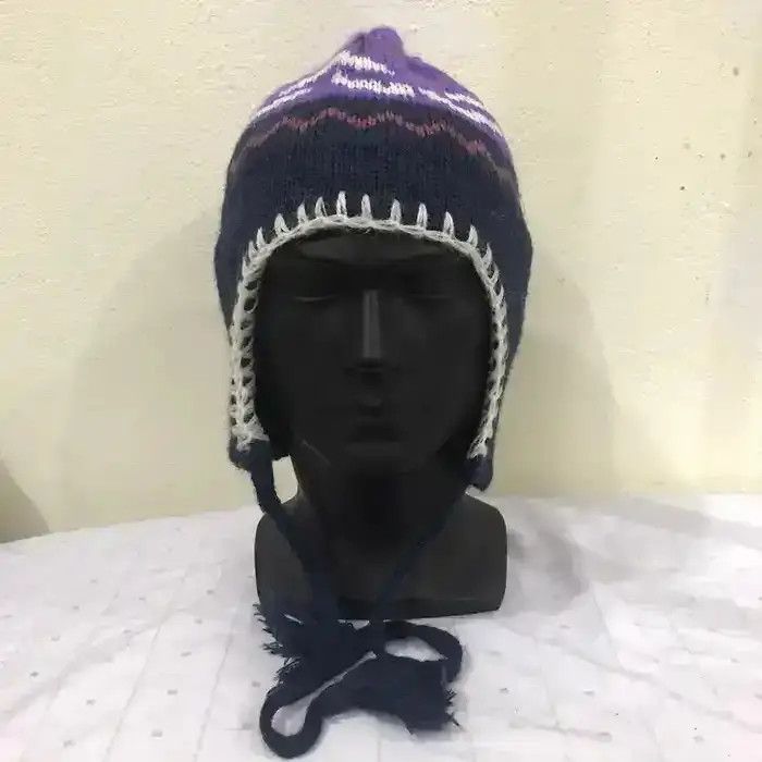 Japanese Brand Rice 28 Earflap Beanie Hat Size ONE SIZE - 3 Thumbnail