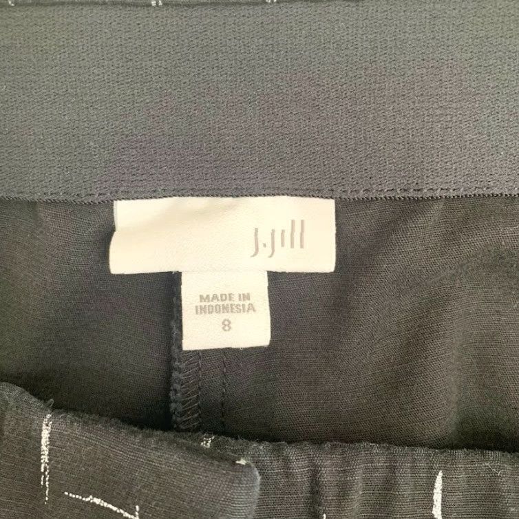 J. Jill J.JILL Womens 8 Casual Capri Pants Straight Cropped Stretch Waist Front Zip Black Cotton Blend, Rayon, Spandex Size 30" / US 8 / IT 44 - 3 Thumbnail