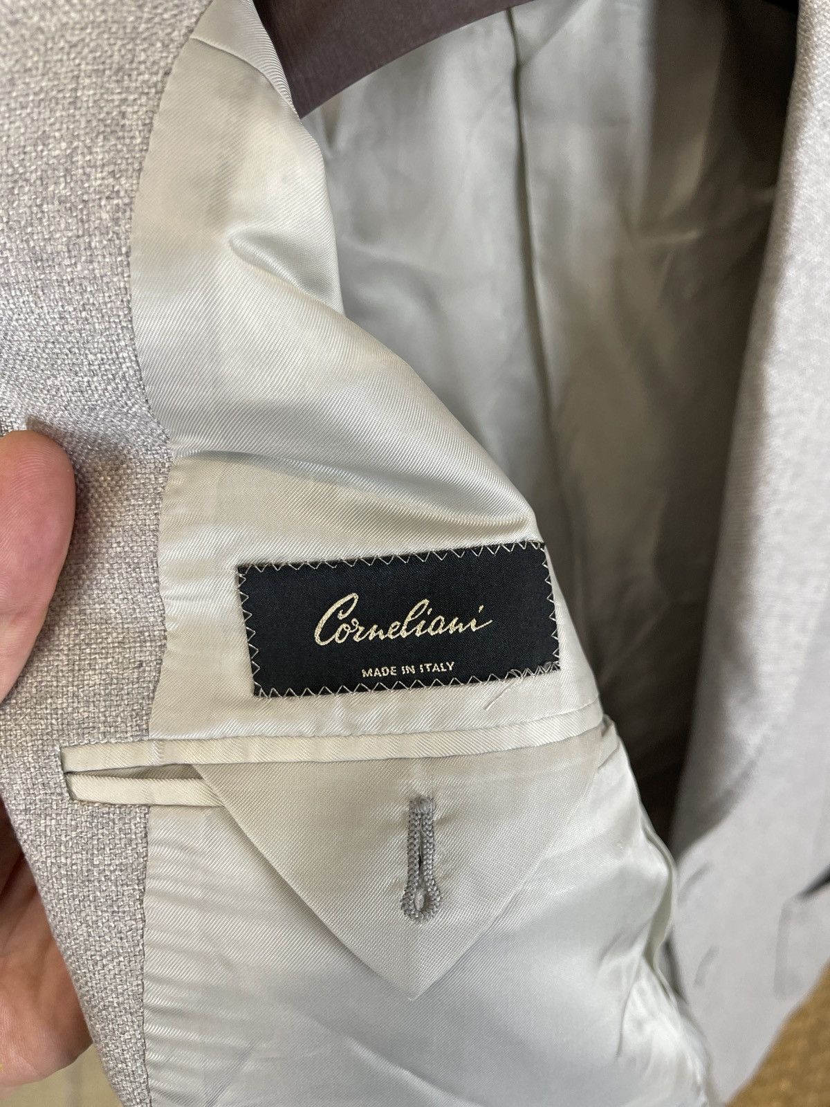 Corneliani Corneliani made in Italy silk wool grey blazer sport coat Size 40R - 10 Thumbnail