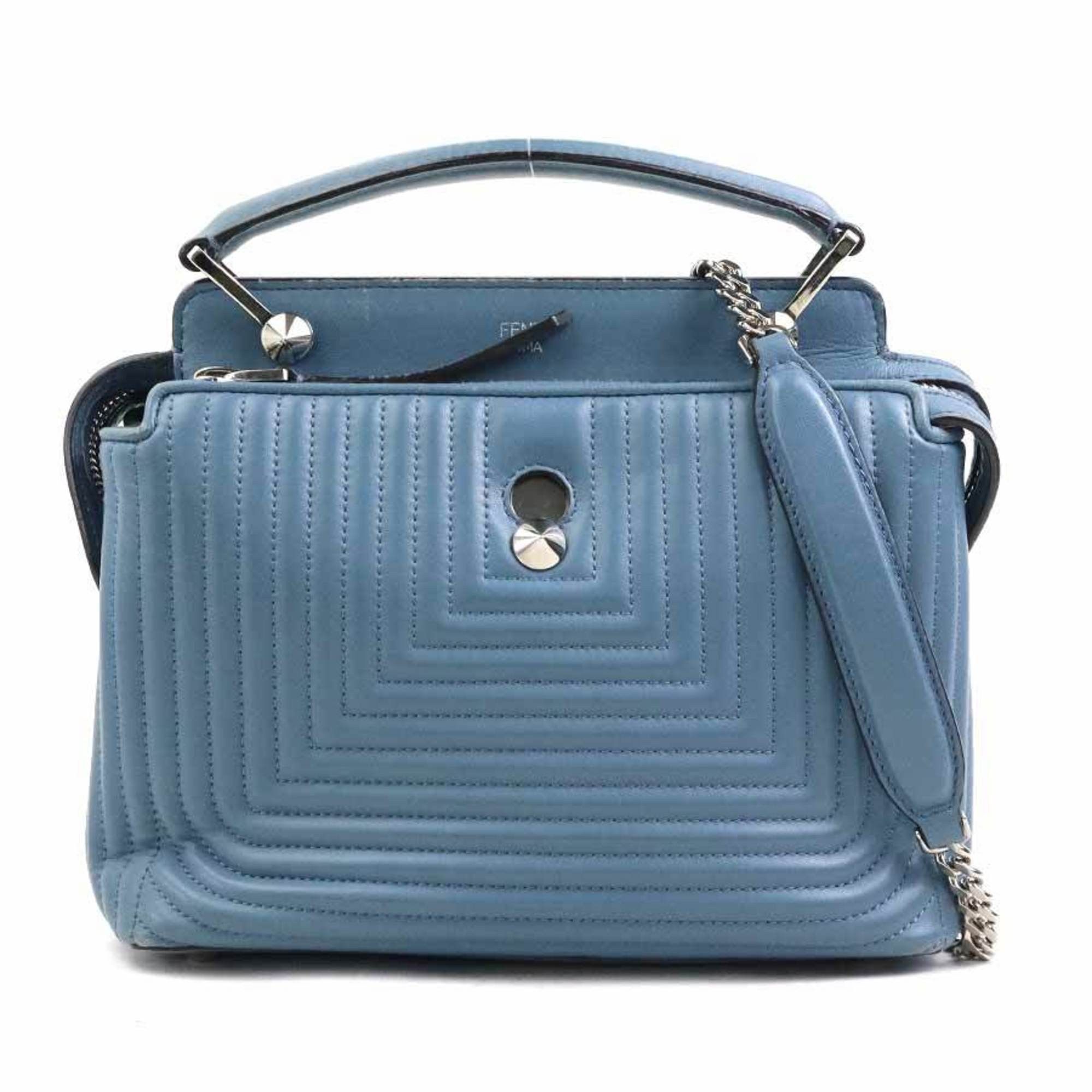 Fendi Fendi Dotcom Shoulder Bag, Blue Leather, Women's, 8BN299-18F, 56333a Size ONE SIZE - 1 Thumbnail