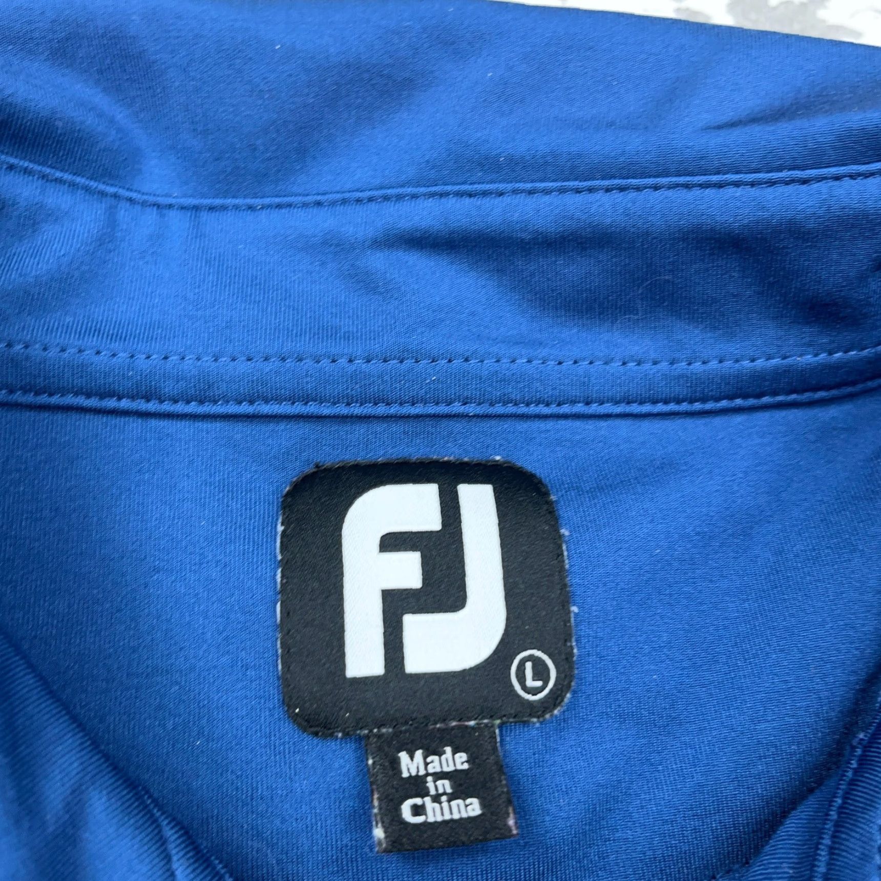 Footjoy FootJoy Polo Shirt Men L Blue White Performance Golf Logo Country Club Navy FJ Size US L / EU 52-54 / 3 - 4 Thumbnail