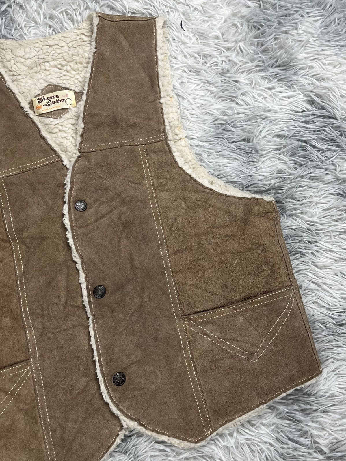 Genuine Leather Vintage Genuine Laether Vest Size M / US 6-8 / IT 42-44 - 4 Thumbnail