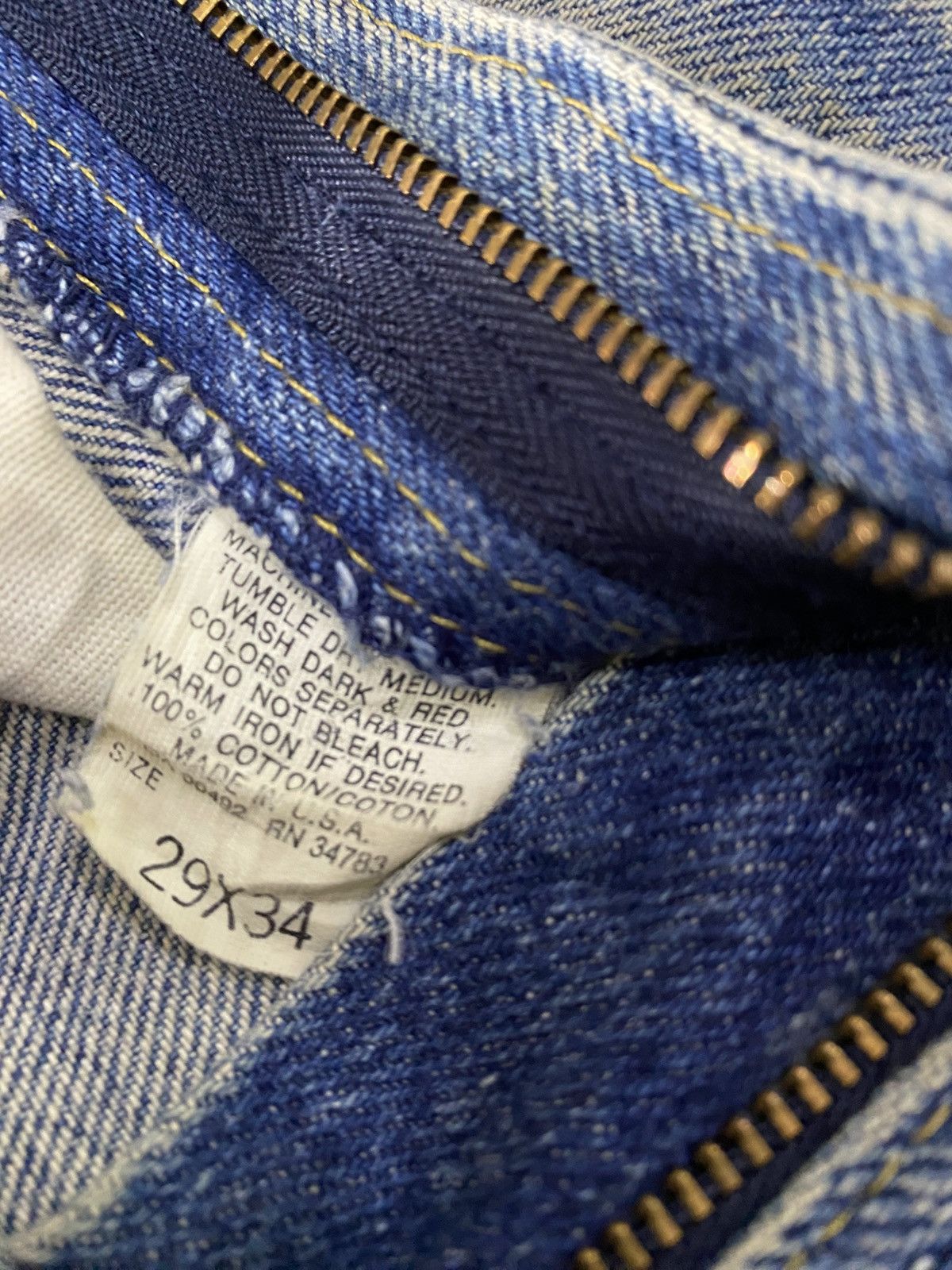 Lee × Vintage Vintage 80s Lee Rider Denim Distressed Size US 29 - 15 Thumbnail