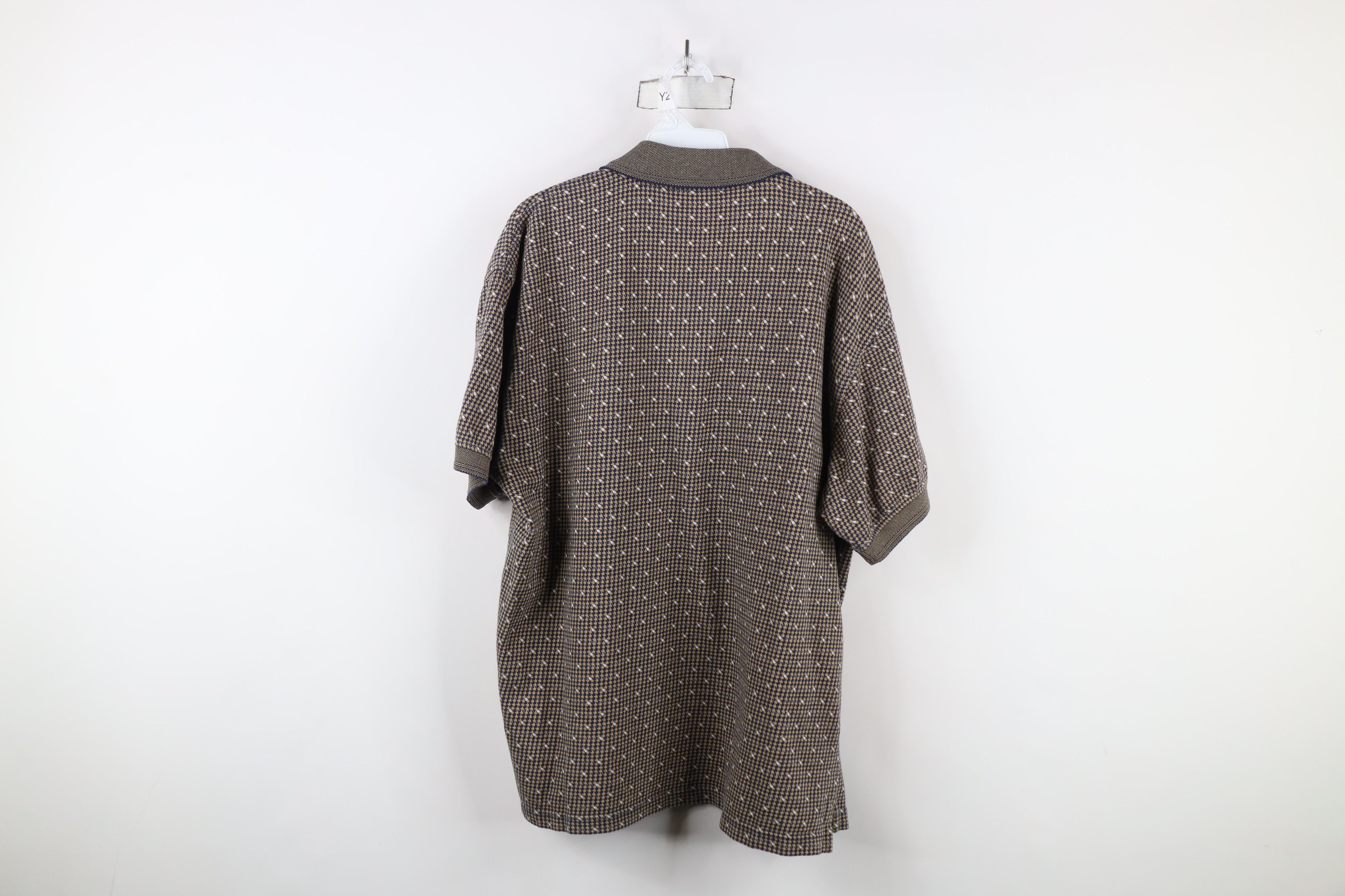 Vintage Vintage 90s Streetwear Houndstooth Collared Golf Polo Shirt Size US XL / EU 56 / 4 - 9 Thumbnail