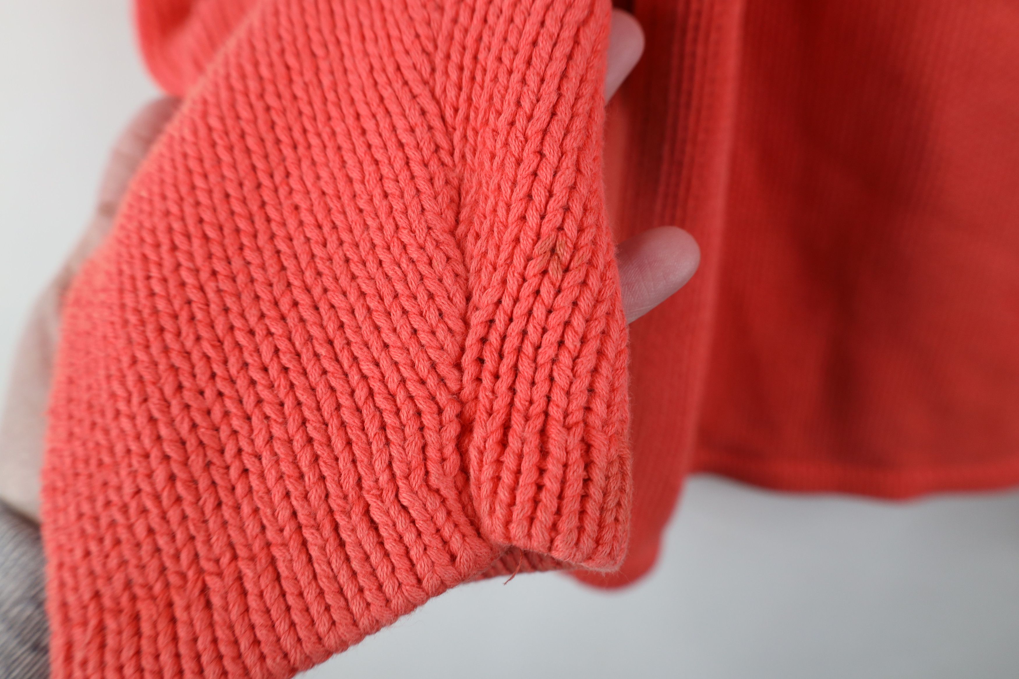 J.Crew Vintage 90s J Crew Marled Knit Mock Neck Sweater Salmon Size XS / US 0-2 / IT 36-38 - 6 Thumbnail